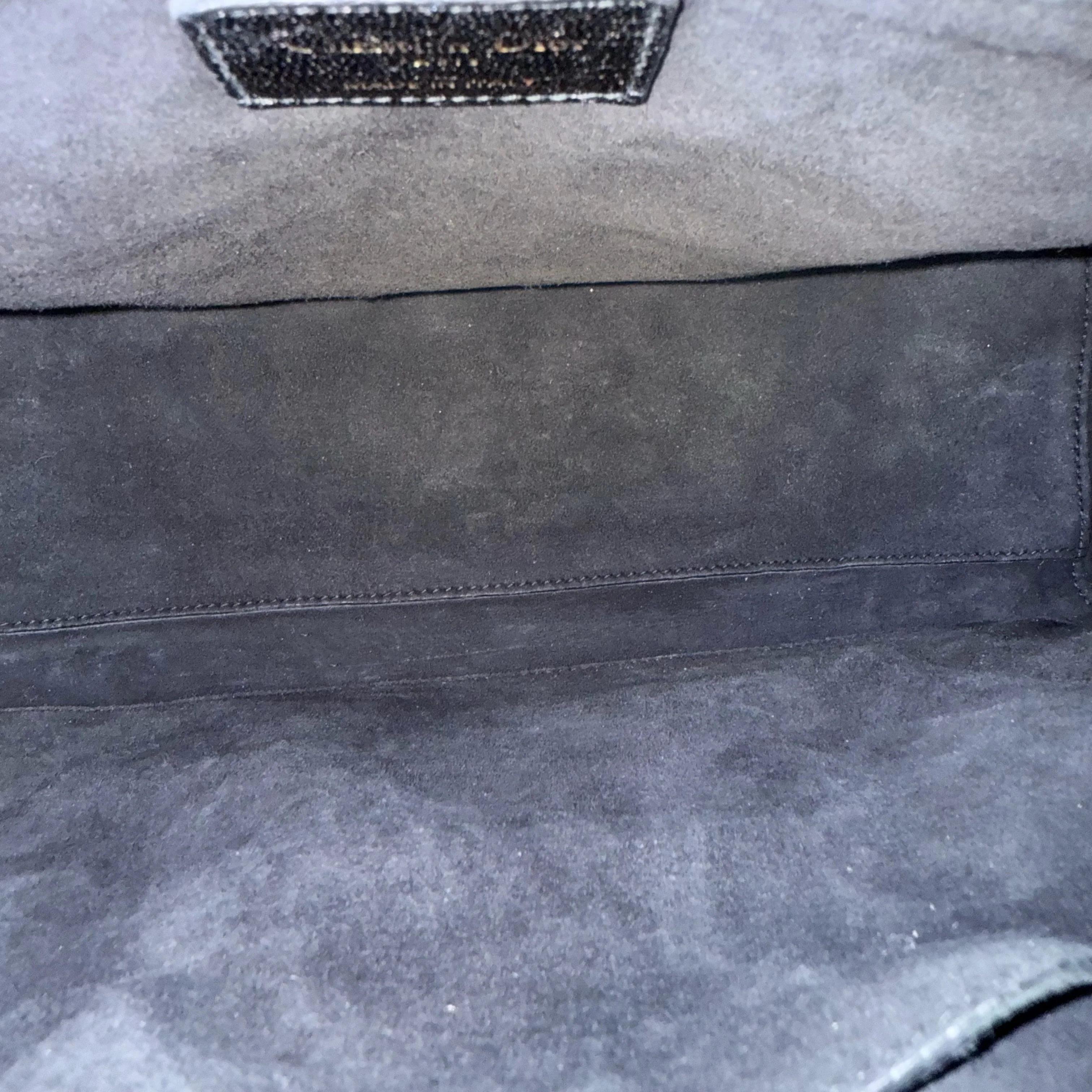 DIor Lady Large - Cannage Grained Calfskin Black Gold Hardware NO STRAP