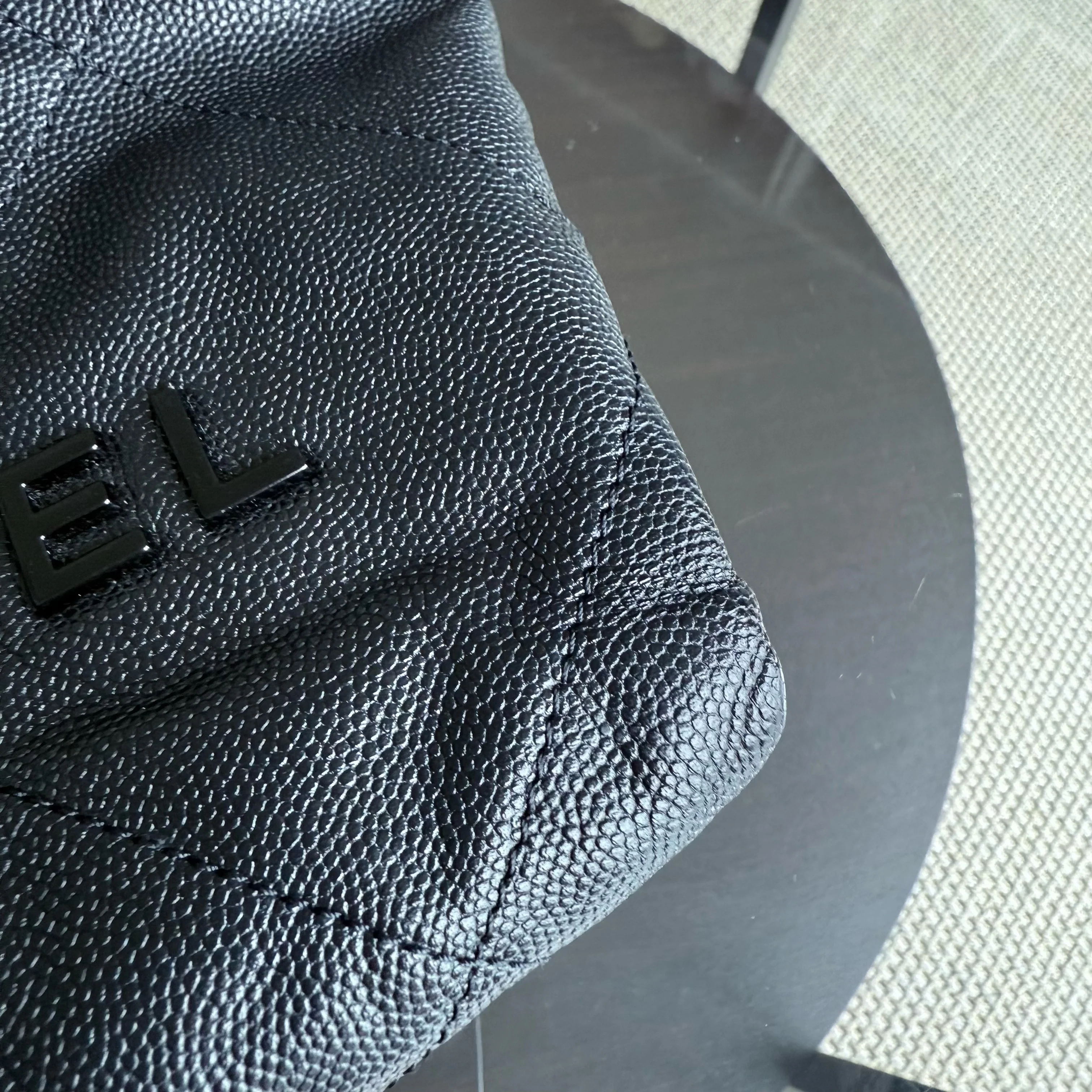 Chanel C22 Mini 22 Bag - Caviar Quilted Calfskin Crossbody Bag Gold Hardware Microchip