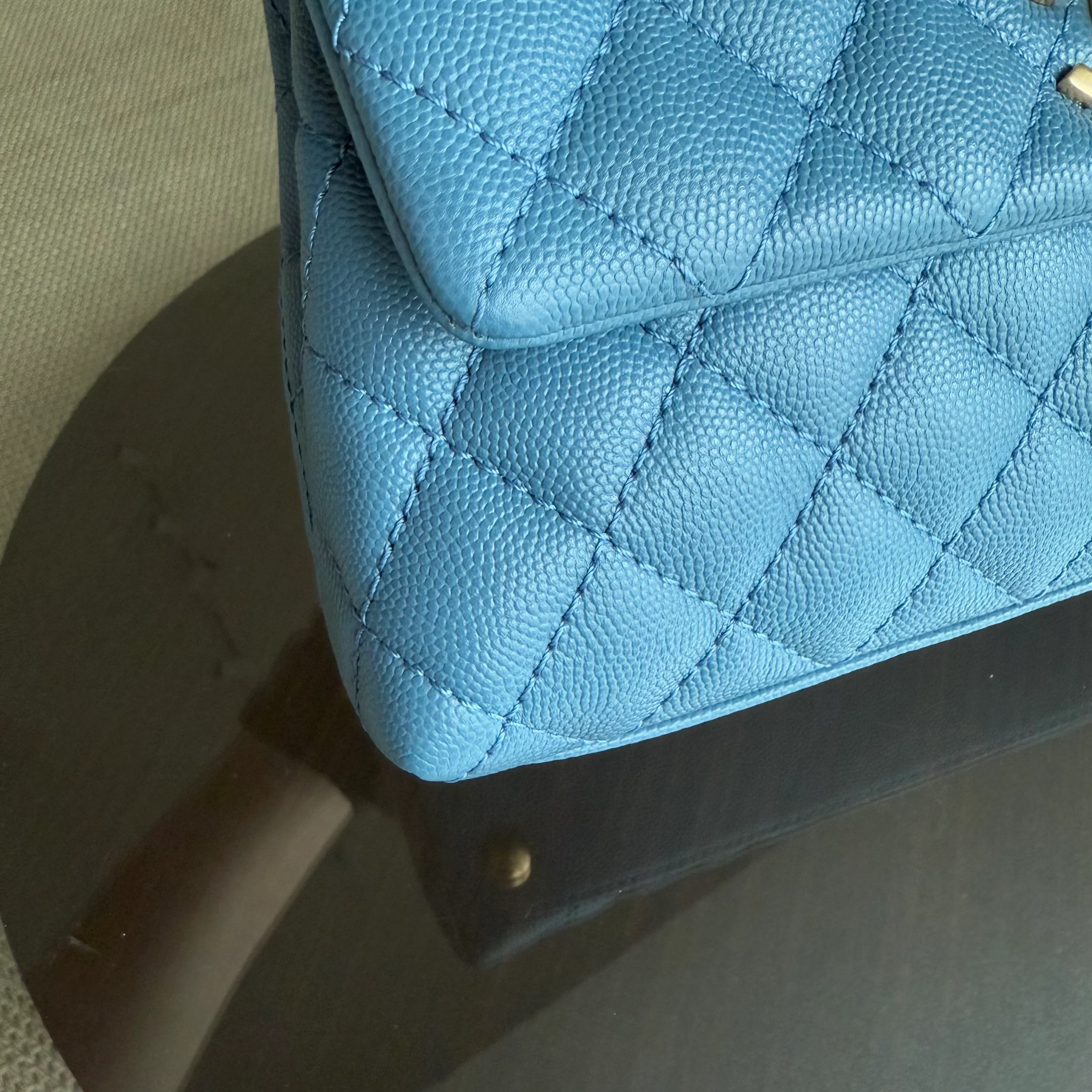 Deposit of Chanel Coco Handle Small - Caviar Quilted Blue Gold Hardware Series 25 (half amount of total)