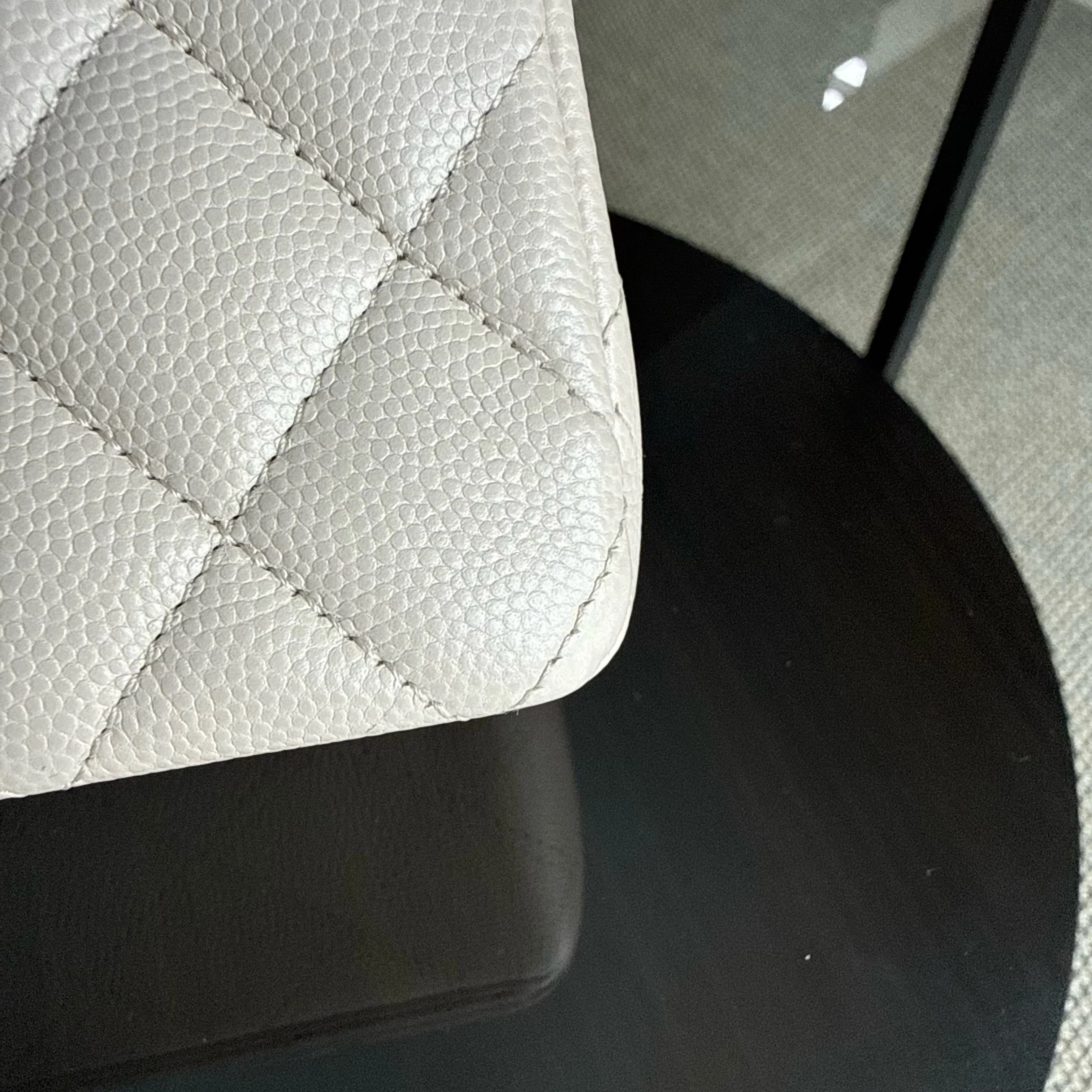 Chanel Classic Flap Medium - Caviar 25CM Quilted Double Flap Light Gray Grey Silver Hardware Series 26