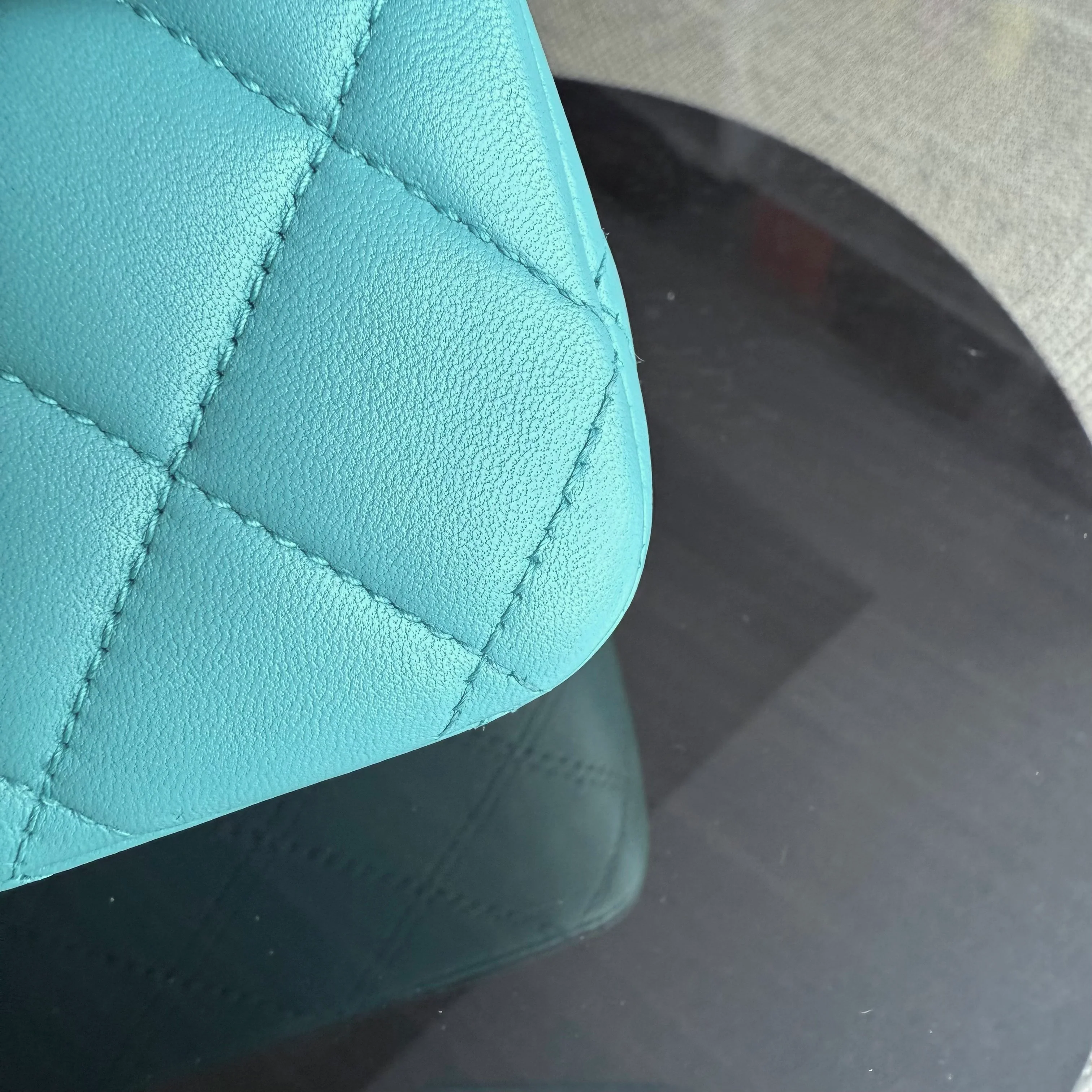 Chanel Classic Flap Medium - 25CM Quilted Lambskin Blue Silver Hardware