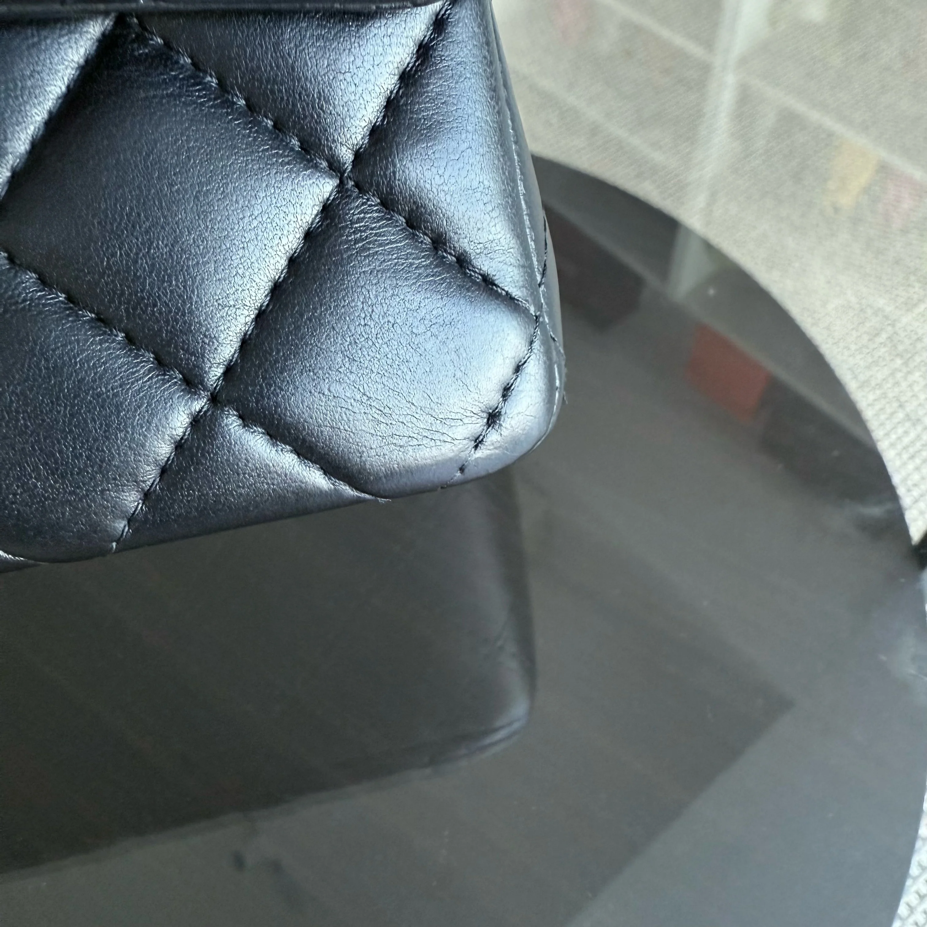 Chanel Classic Flap Mini Rectangle - Quilted Lambskin Black Gold Hardware Series 23