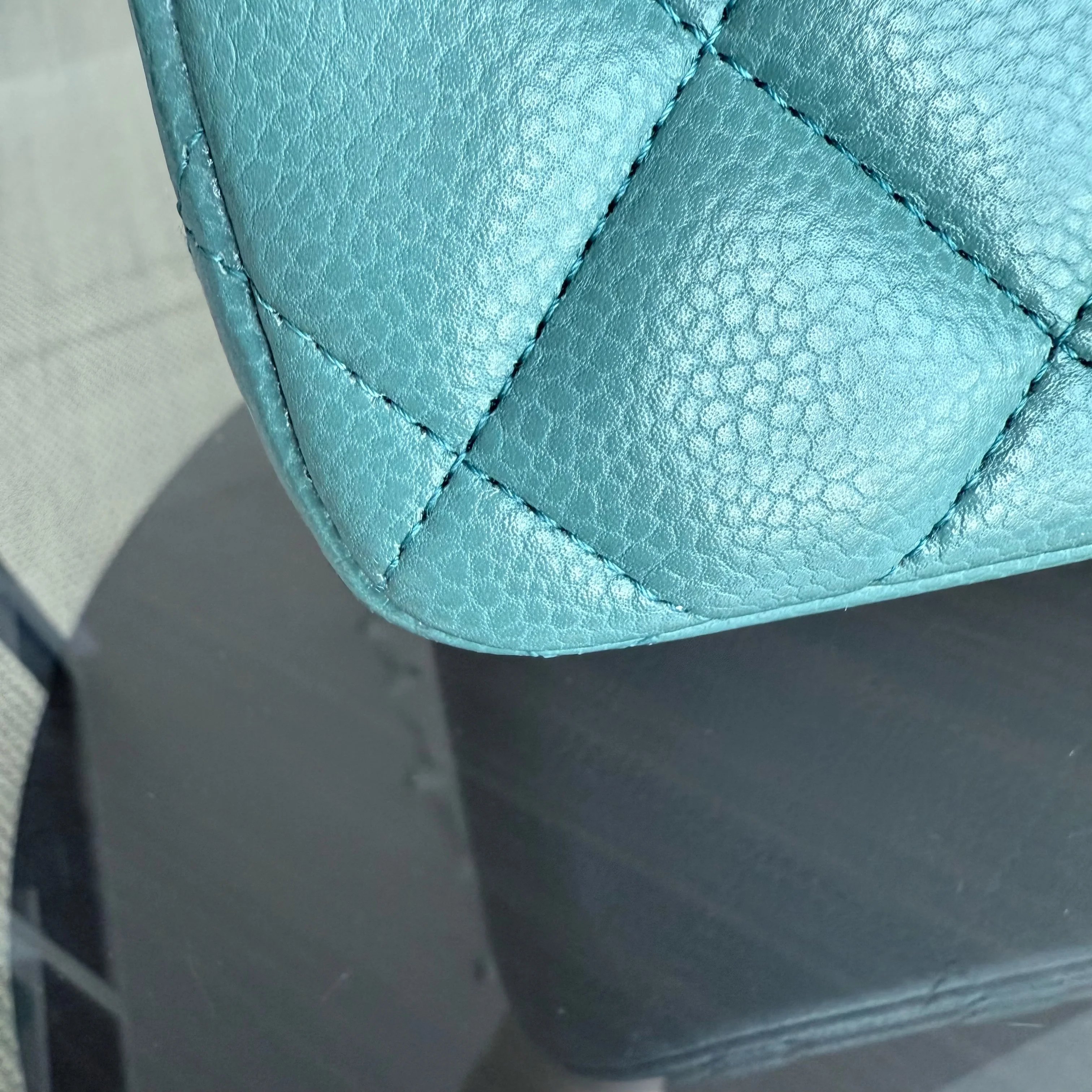 Chanel Classic Flap Jumbo - Caviar 30CM Double Flap Quilted Grained Calfskin Silver Hardware Series 21