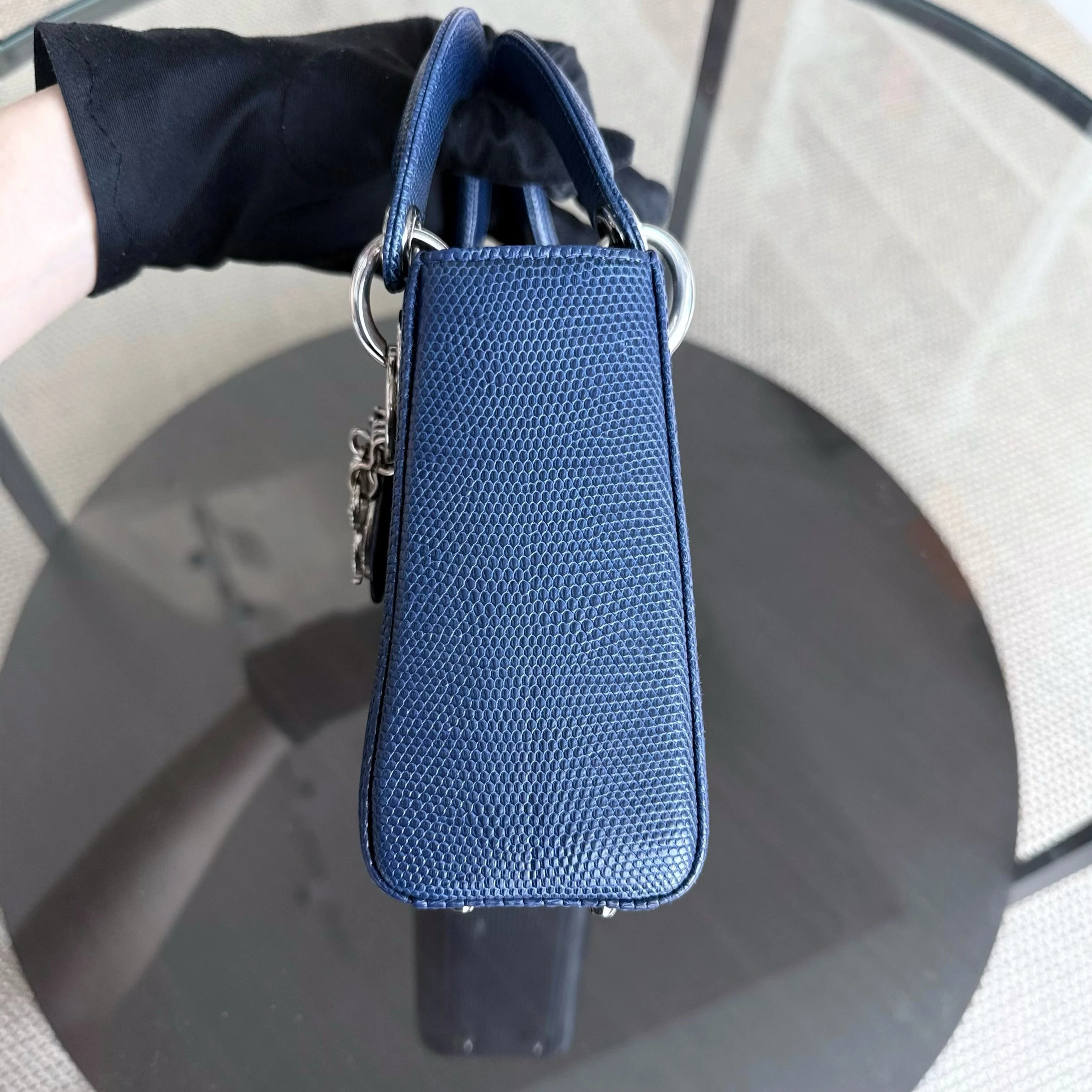 Dior Lady Mini - Exotic Lizard Limited Edition Swarovski Crystal Silver Hardware