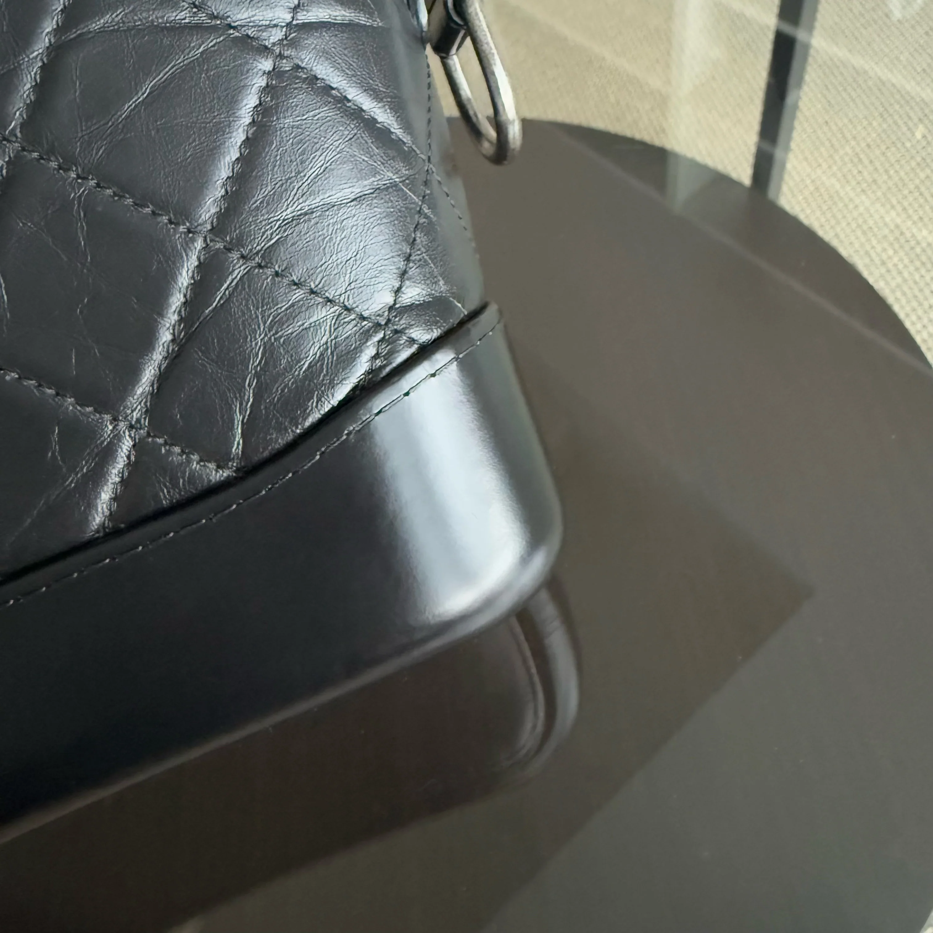 Chanel Gabrielle Hobo Small - Quilted Calfskin Black Gold Hardware