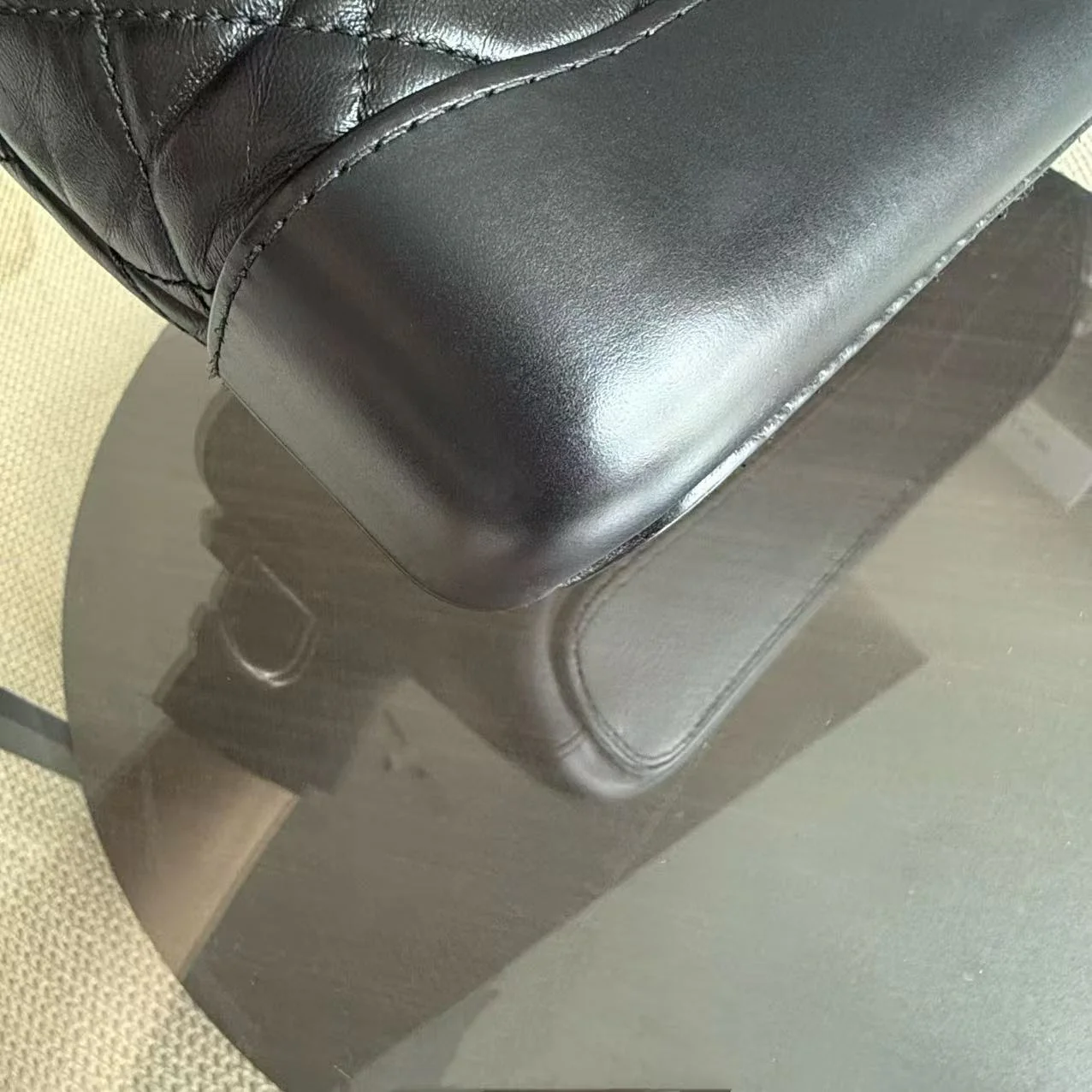 Chanel Gabrielle Small - Quilted Calfskin Black Two-tone Gold Hardware Series 27