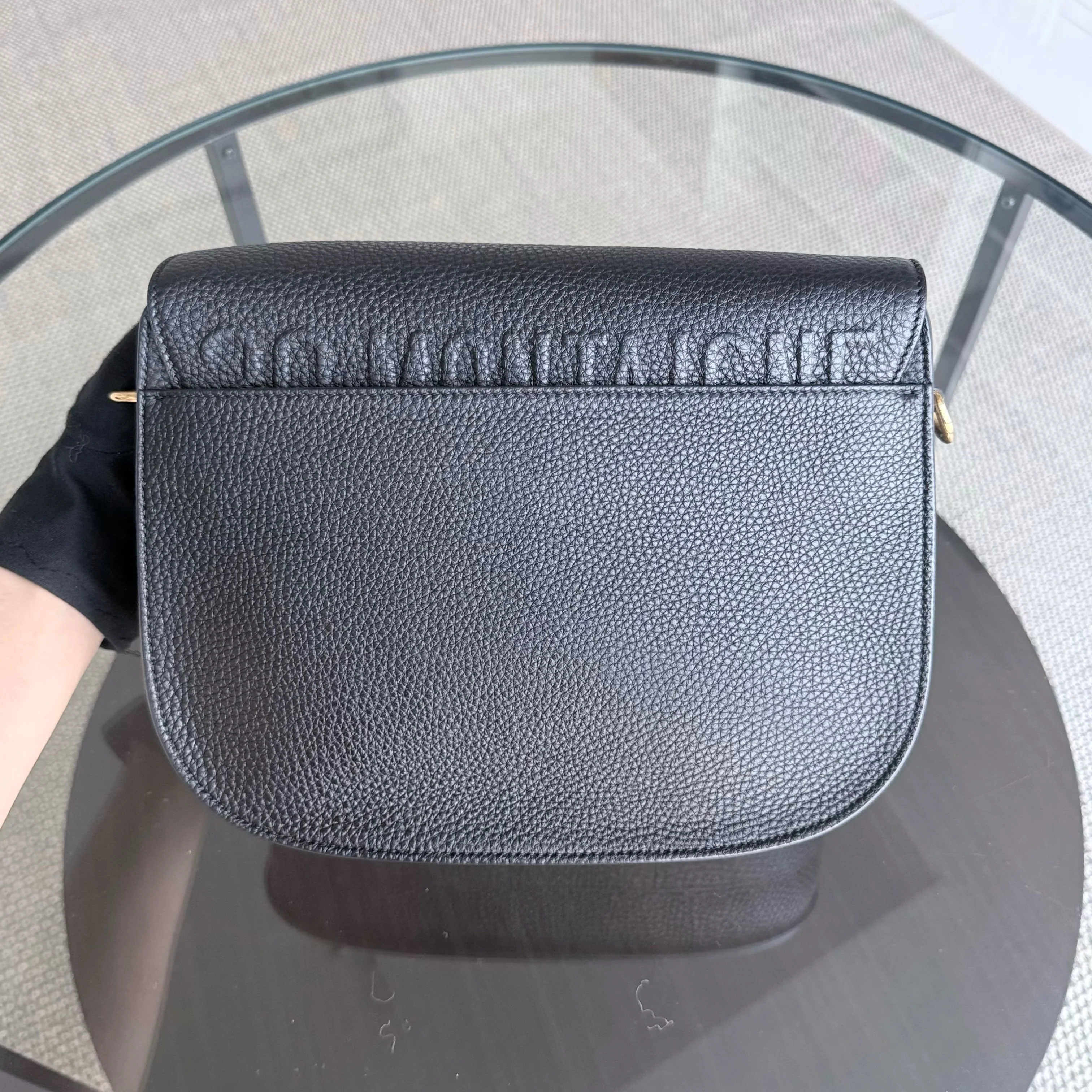 Dior Bobby Large - Caviar Black Golden Hardware With Strap