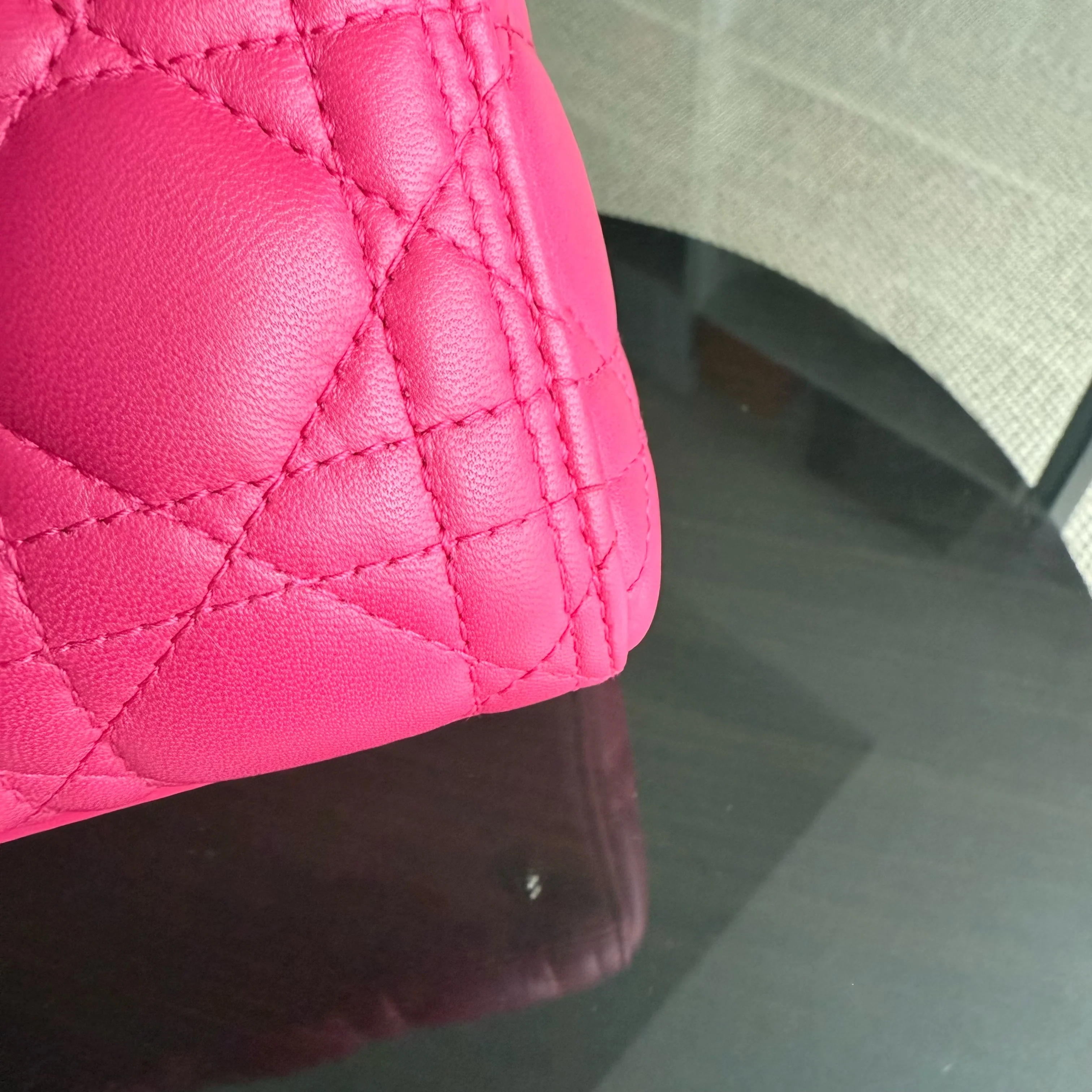 Dior Lady Medium - Cannage Lambskin Hot Pink Gold Hardware