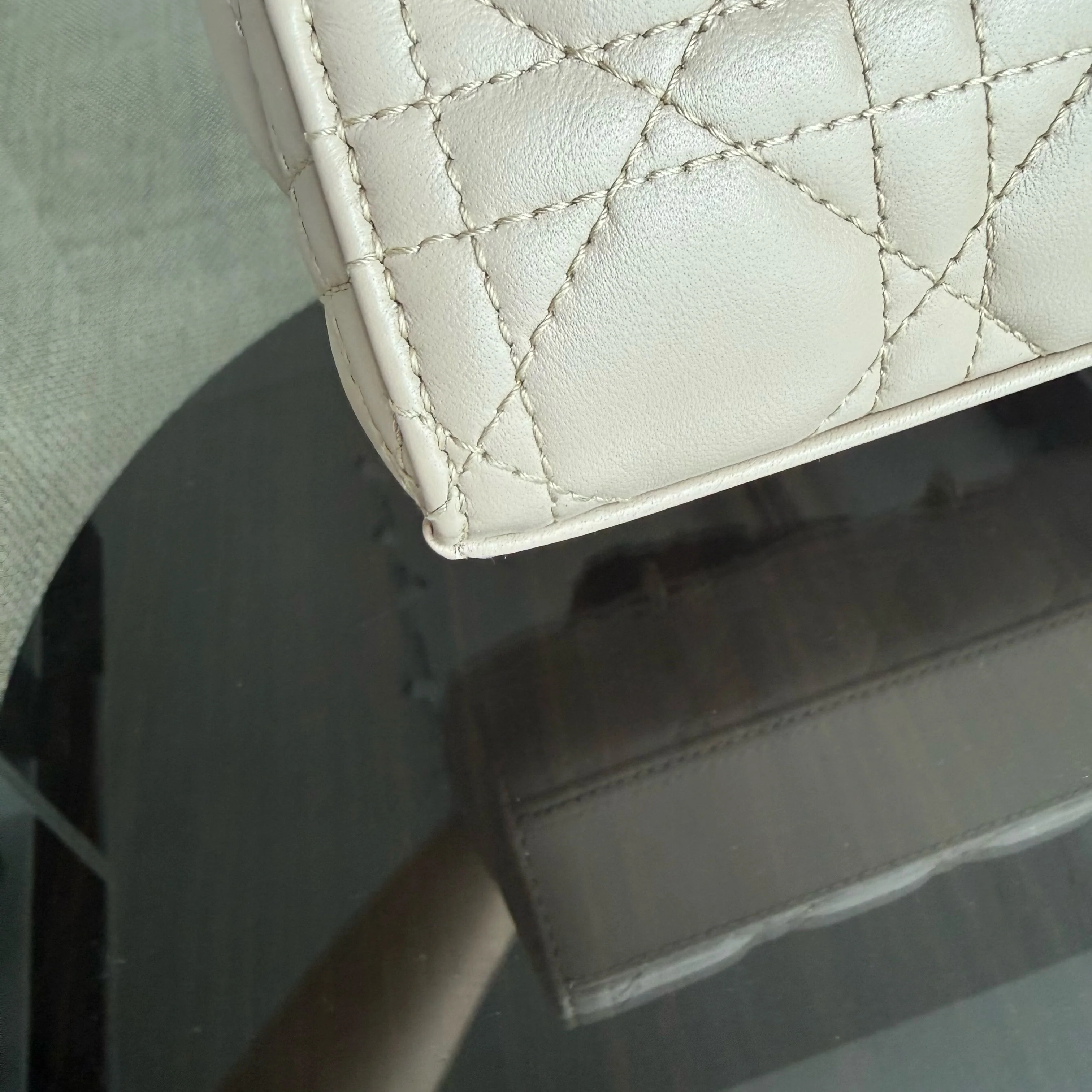 Dior Lady D-Joy Small - Cannage Lambskin Beige Gold Hardware Single Strap