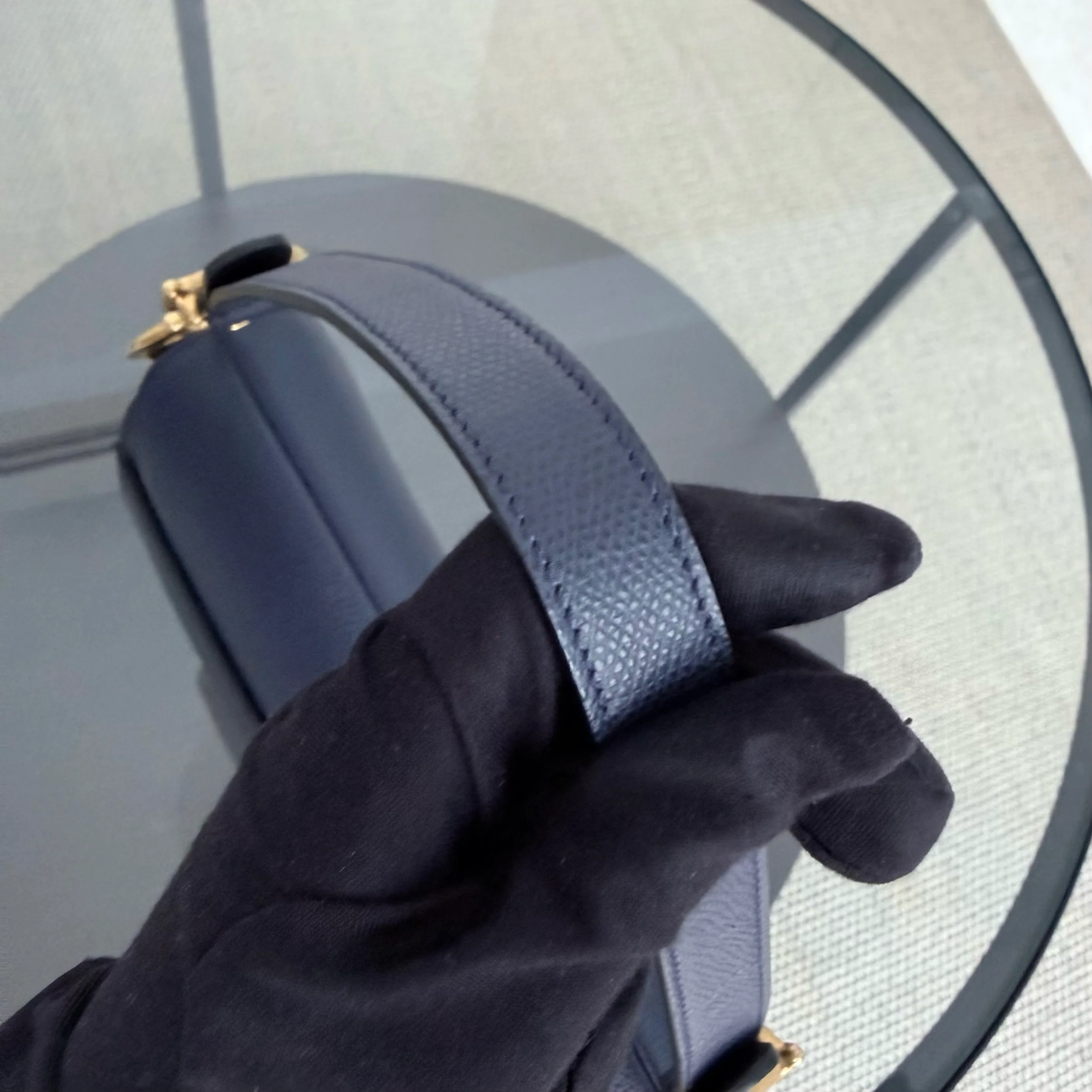 Dior Saddle Medium - Caviar Dark Blue Gold Hardware