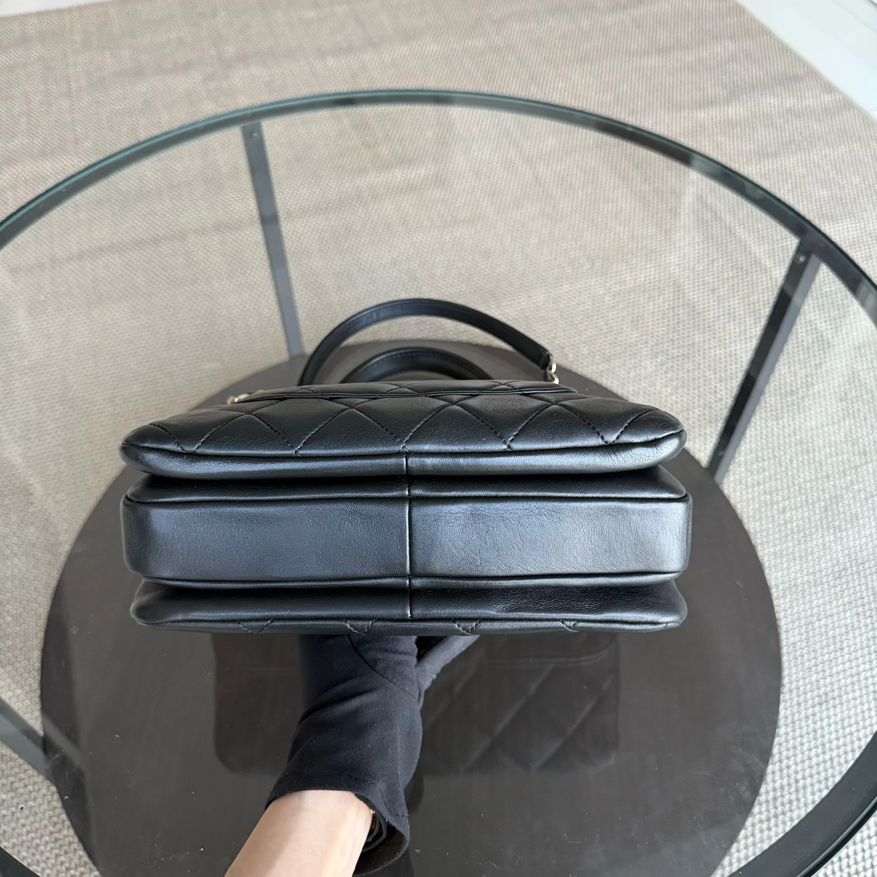 Chanel Trendy CC Small - Quilted Lambskin Black Gold Hardware