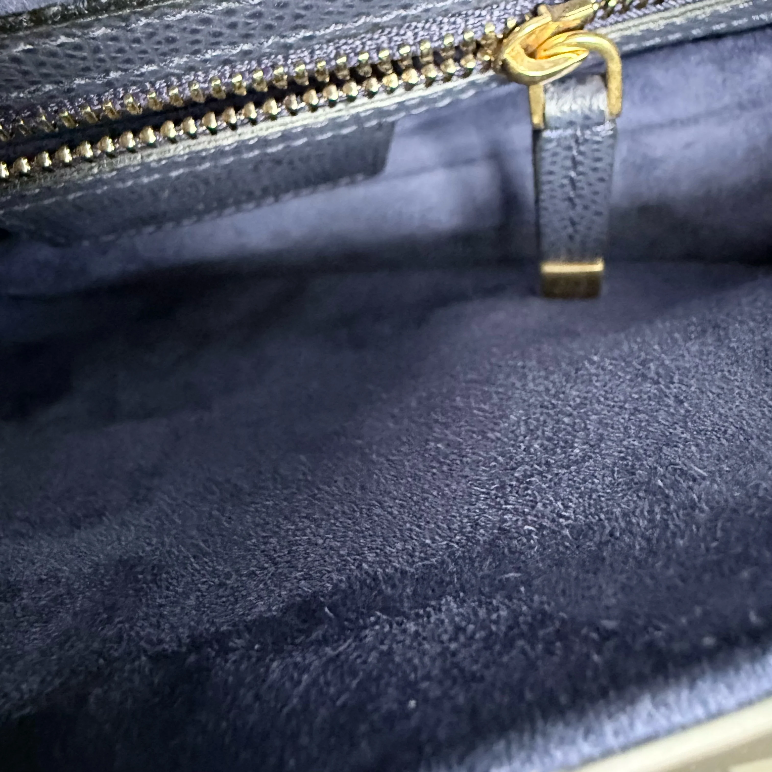 Dior Saddle Medium - Caviar Dark Blue Gold Hardware