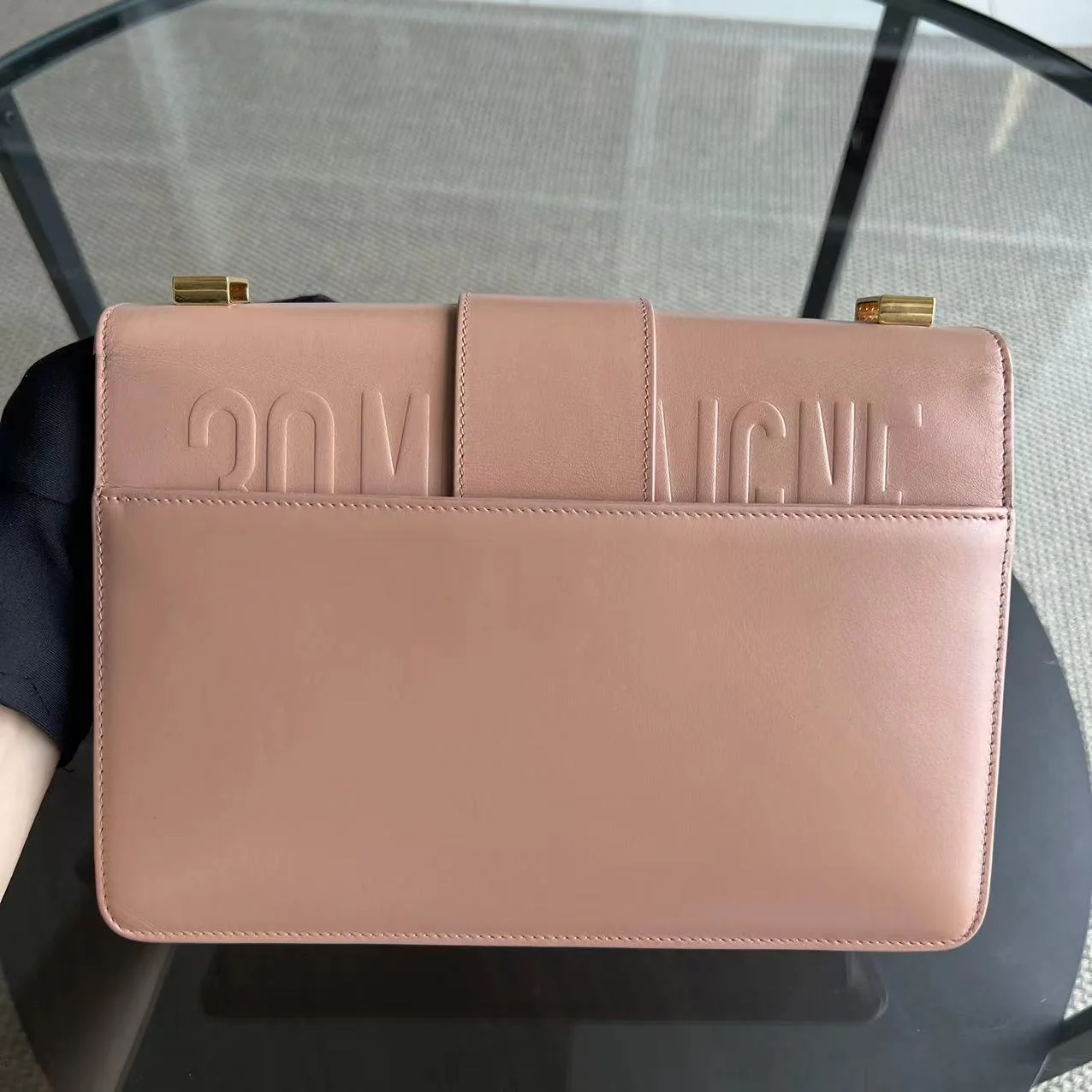 Dior 30 Montaigne Medium - Smooth Calfskin Nude Beige Golden Hardware