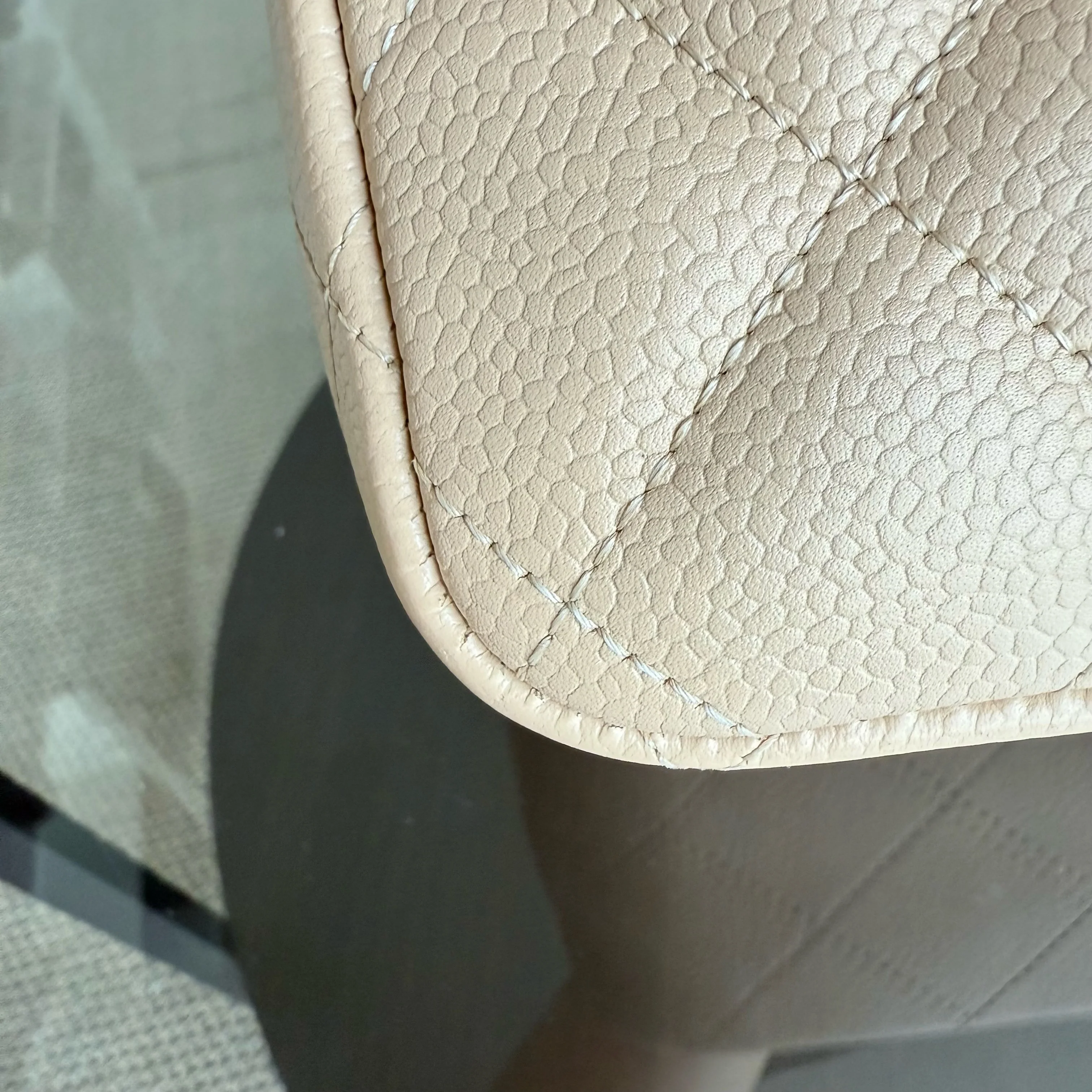 Chanel Classic Flap Jumbo - Caviar Quilted Double Flap Light Beige Gold Hardware