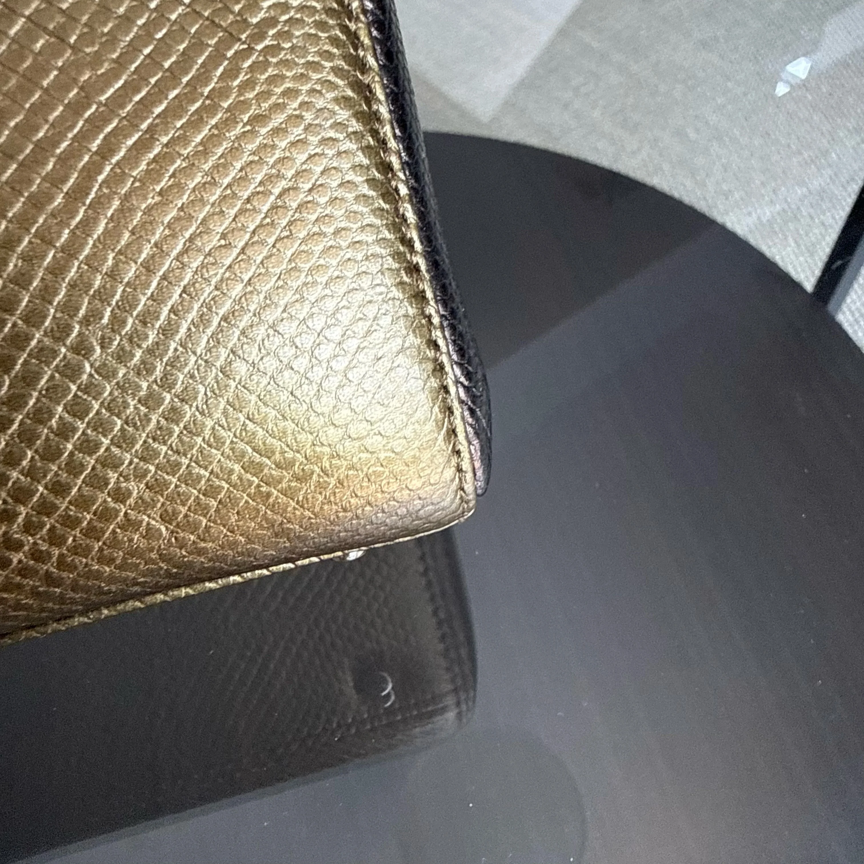 Dior Lady Mini - Exotic Lizard Two Tone Gold Hardware