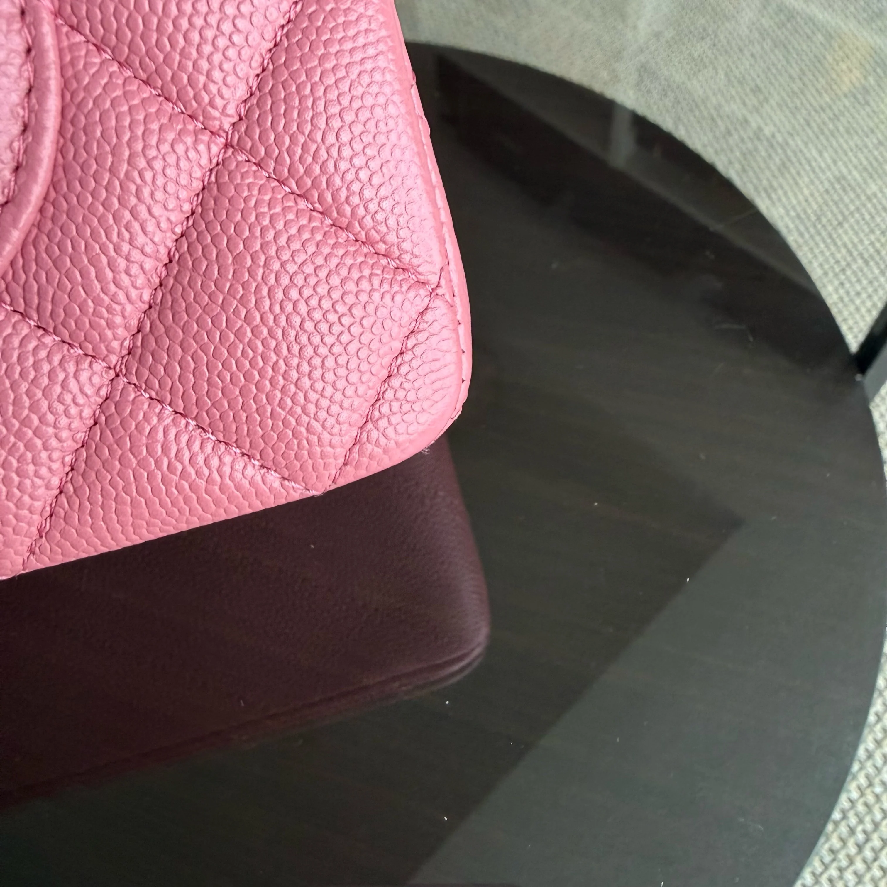 Chanel Classic Flap Small - Caviar 23CM Quilted Pink Gold Hardware Microchip