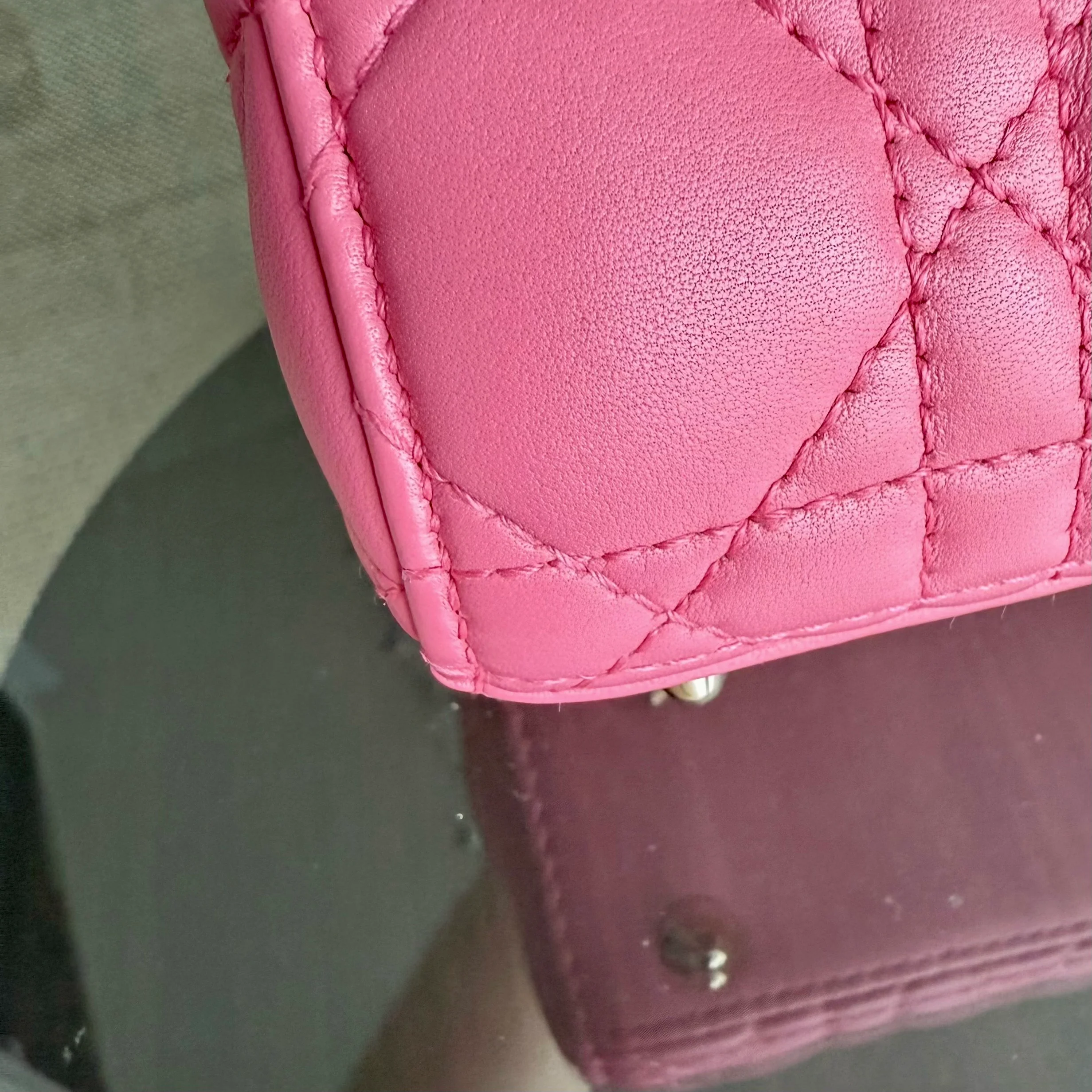 Dior Lady Small - Cannage Lambskin Barbie Pink Gold Hardware