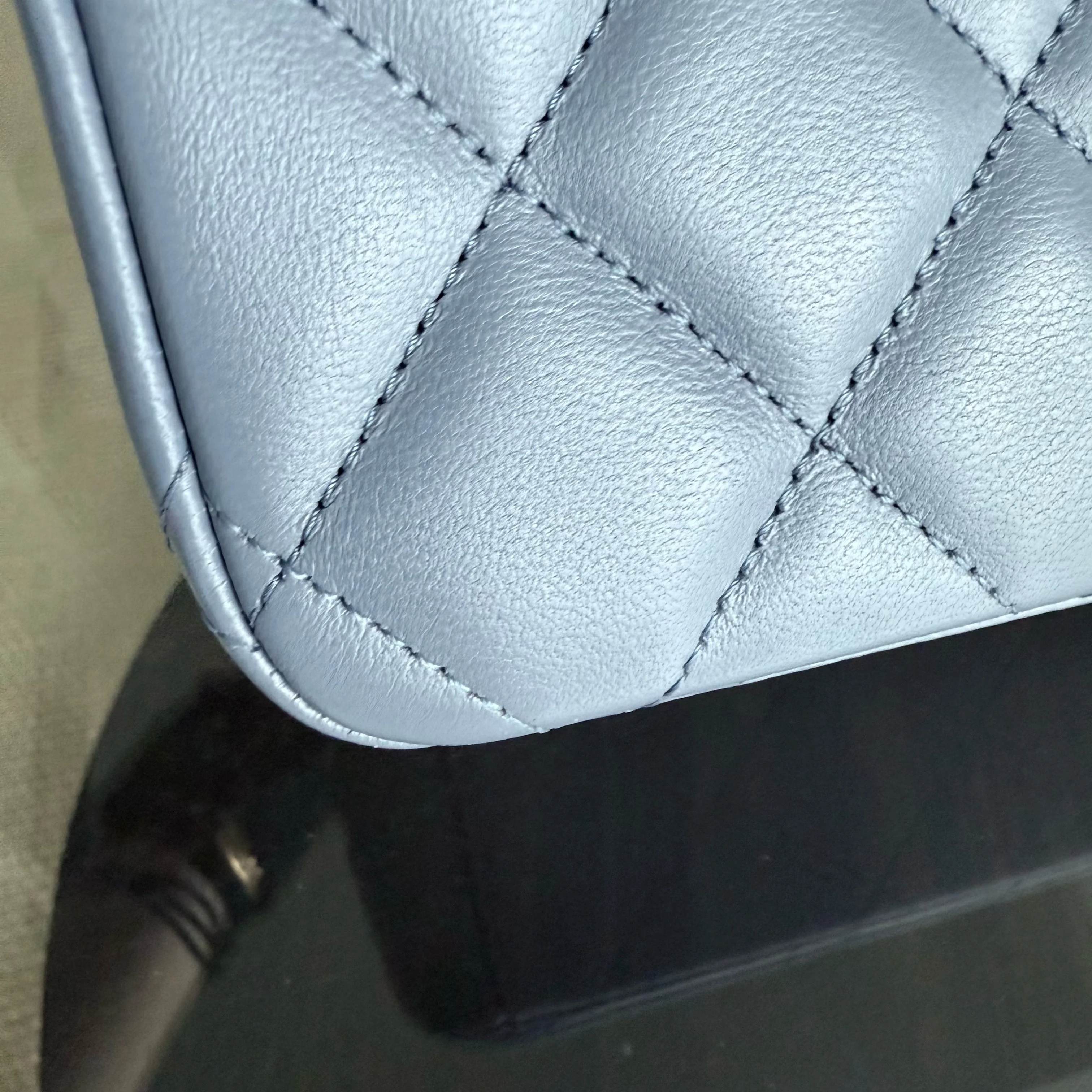 Chanel Classic Flap Maxi - Double Flap Quilted 34CM Lambskin Light Violet Purple Series 15