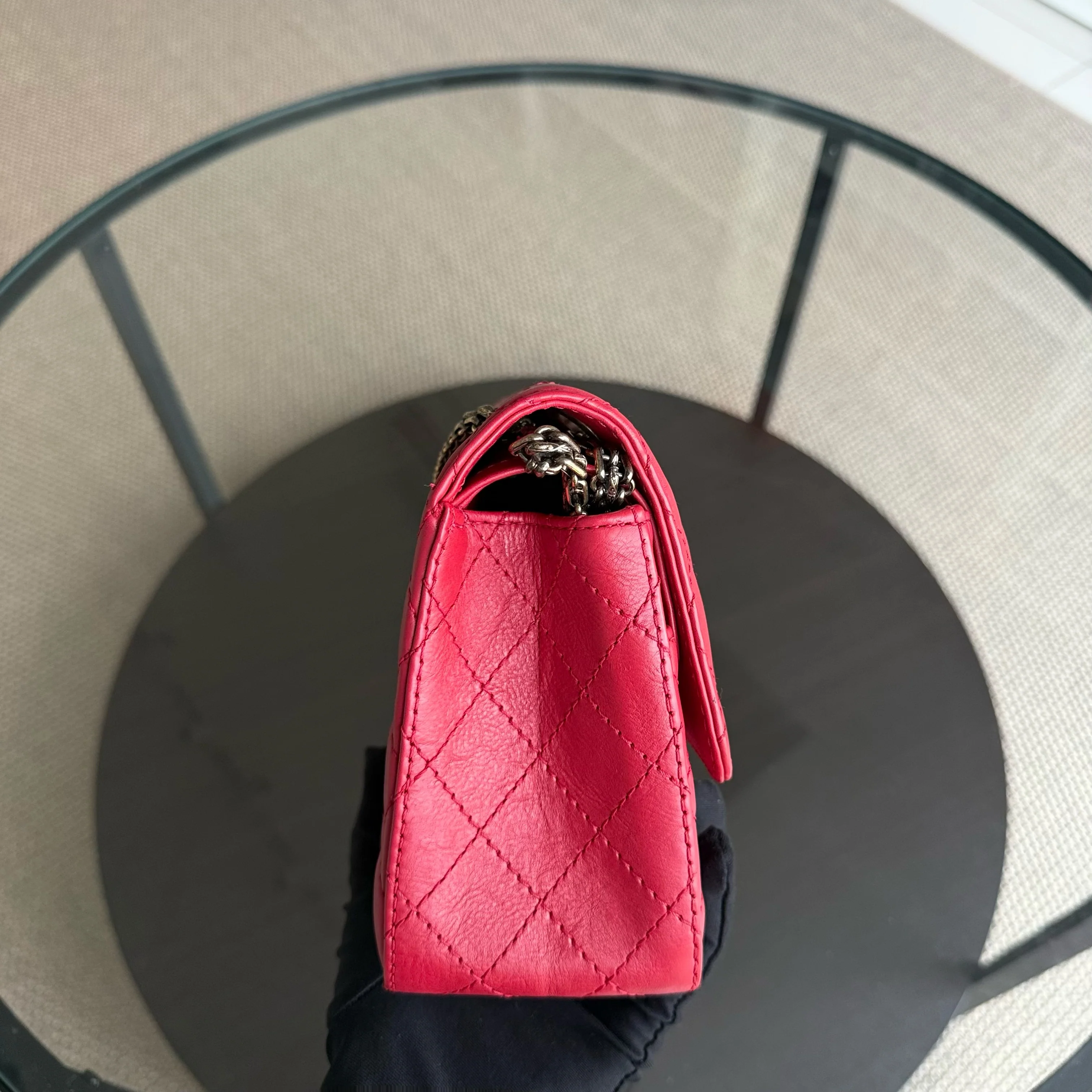 Chanel 2.55 Reissue 225 - Calfskin 24CM Quilted Red Ruthenium Gold Hardware Series 23