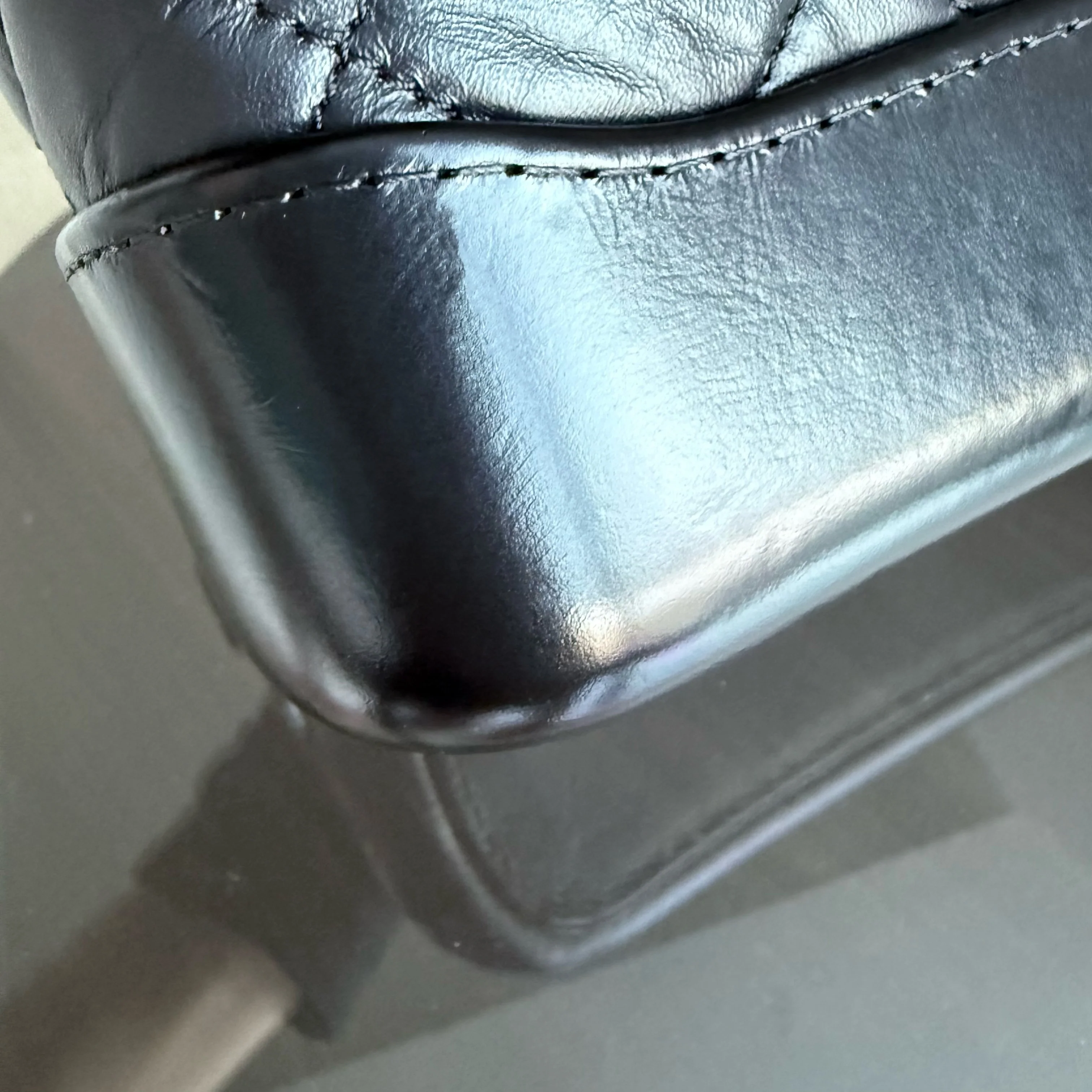 Chanel Gabrielle Small - Quilted Aged Calfskin Black Two-tone Gold Hardware