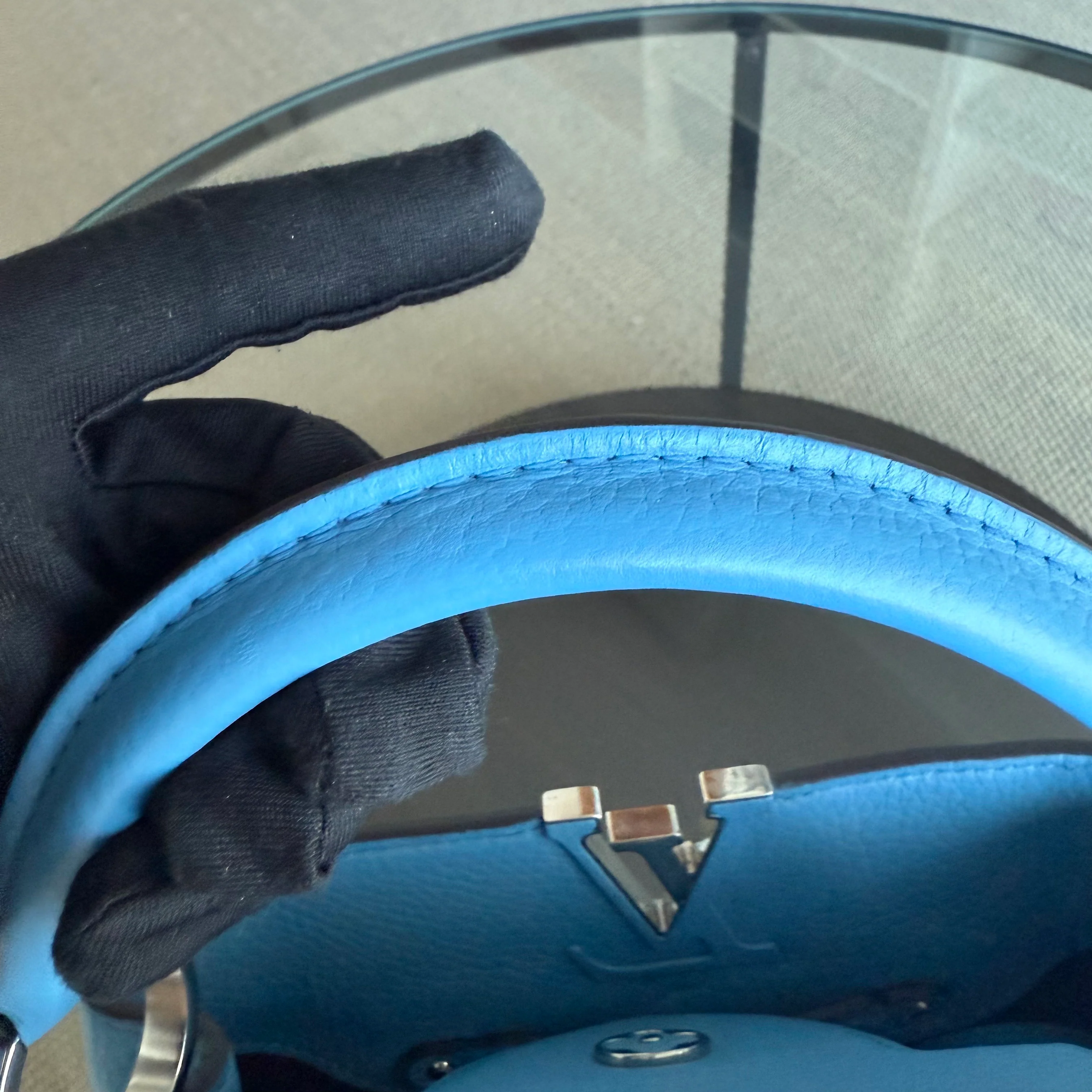 Louis Vuitton Capucines BB - Caviar Silver Hardware Blue Silver Hardware