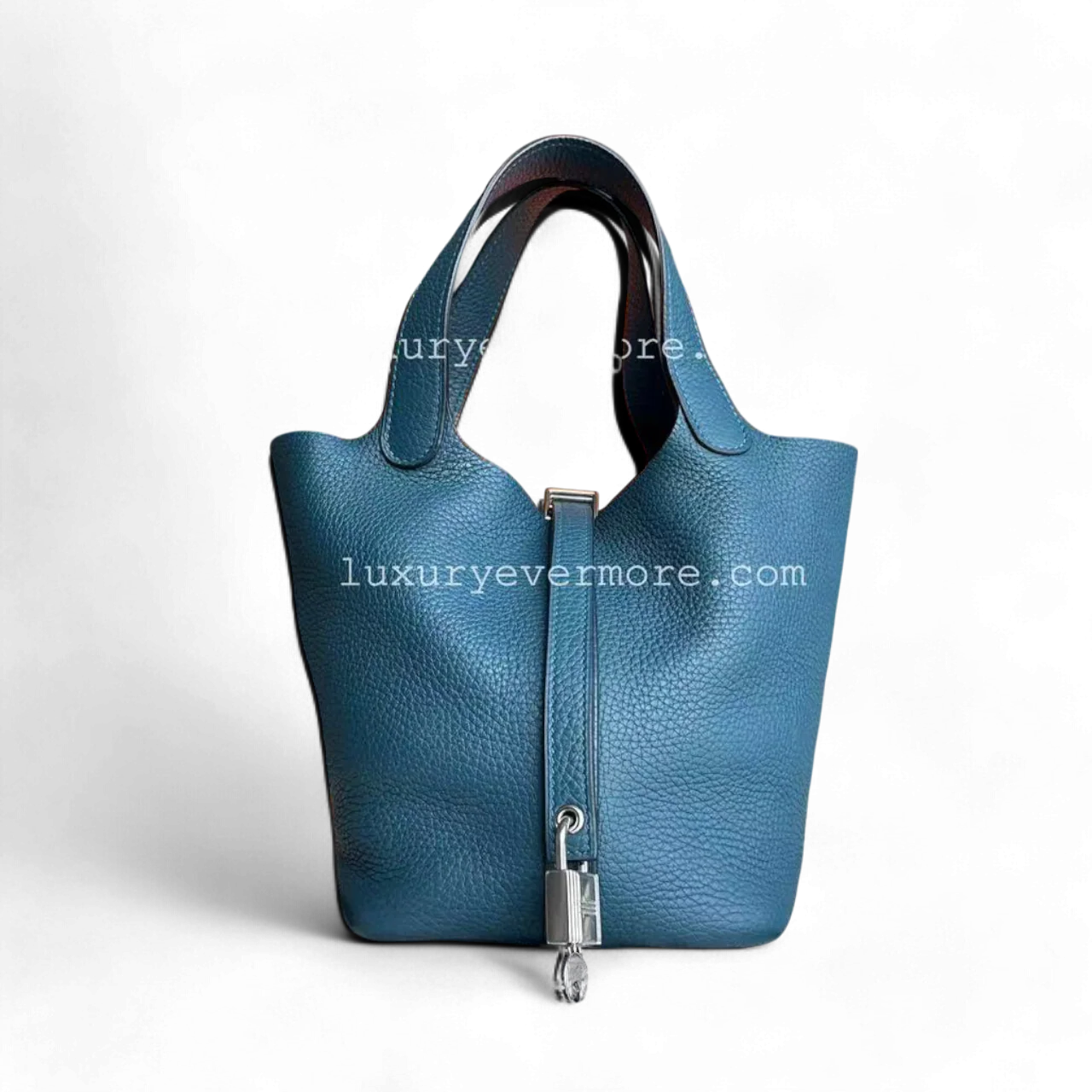 Hermes Picotin 18 - Clemence TC Stamp A Blue Silver Hardware