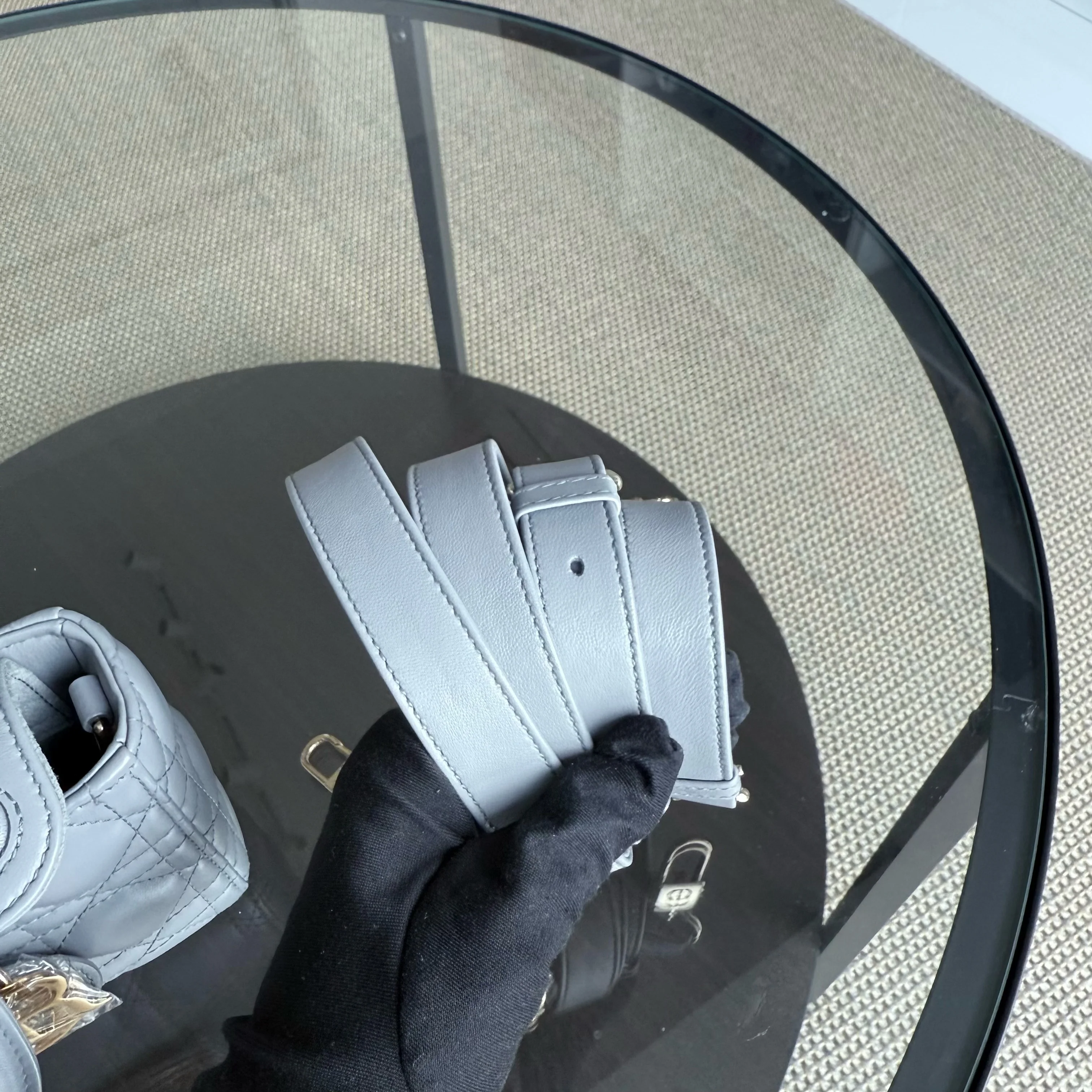 Dior Lady D-Joy Small - Cannage Lambskin Gray Gold Hardware