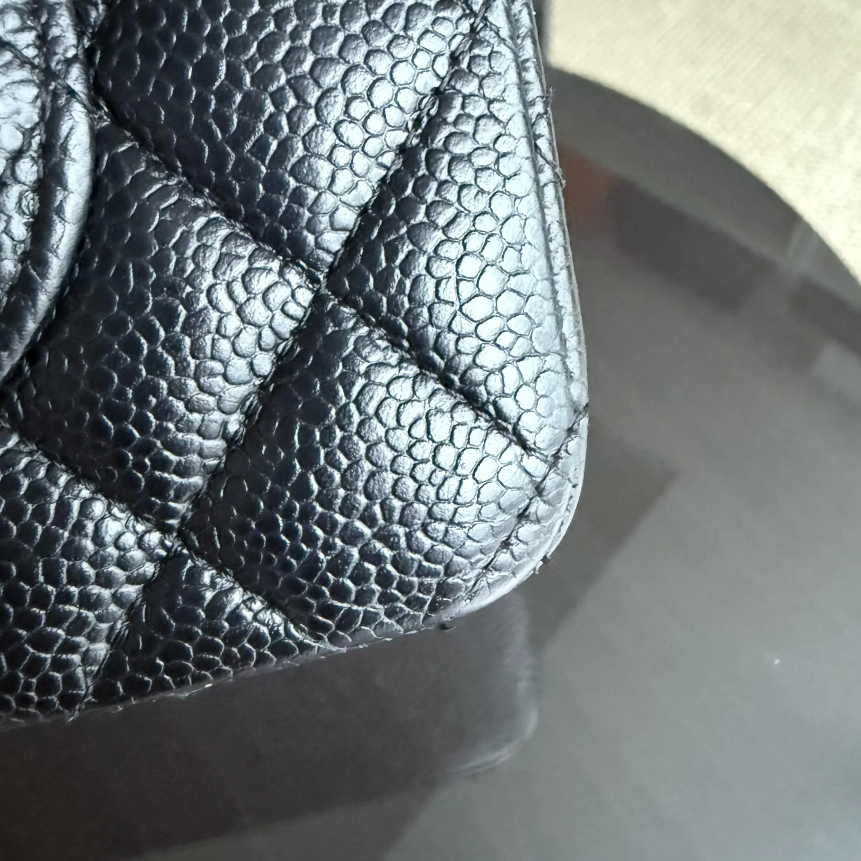 Chanel Classic Flap Small - Caviar 23CM Quilted Grained Calfskin Black Gold Hardware Series 24