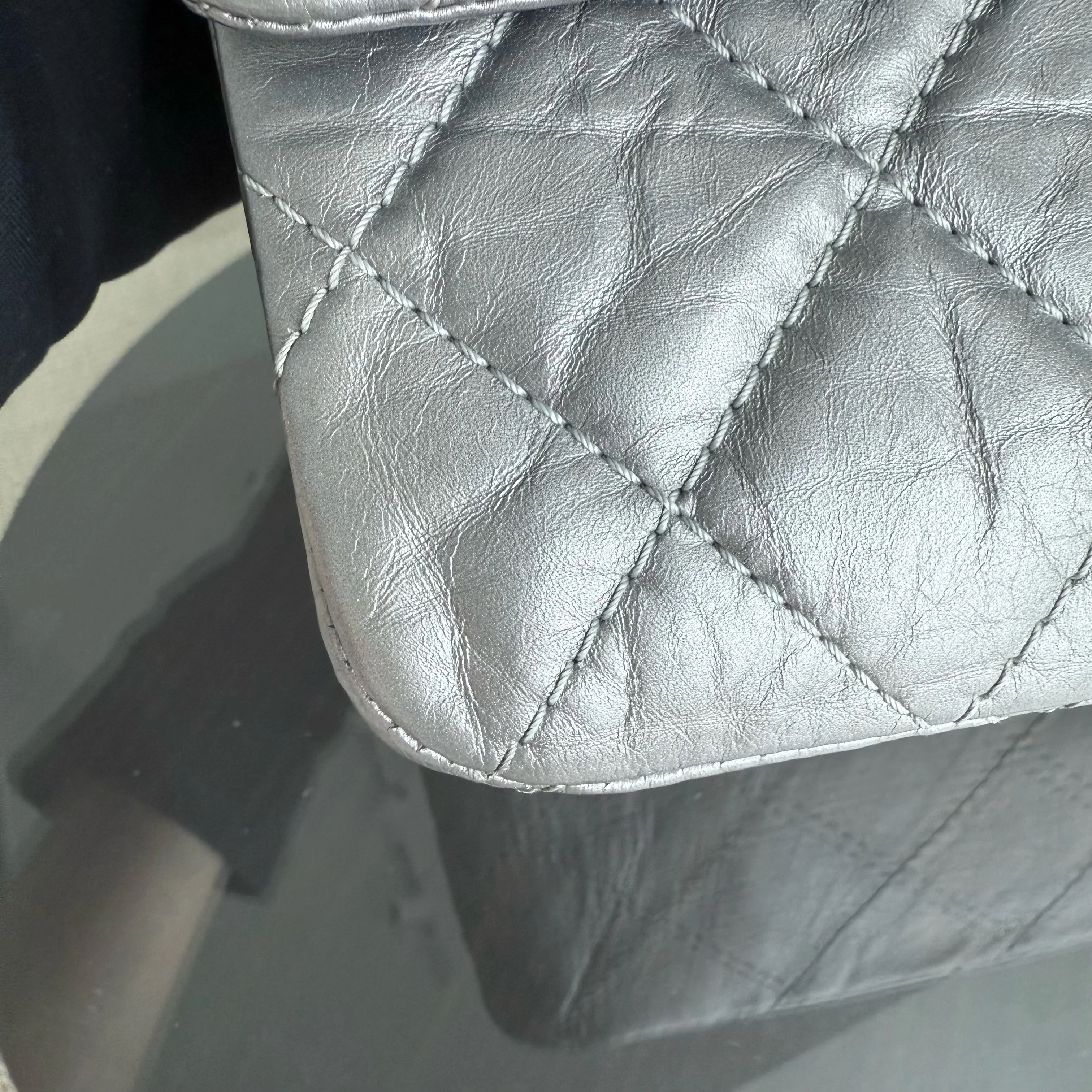 Chanel 2.55 Reissue 227 Large - Quilted Aged Calfskin Silver Ruthenium Silver Hardware Series 14