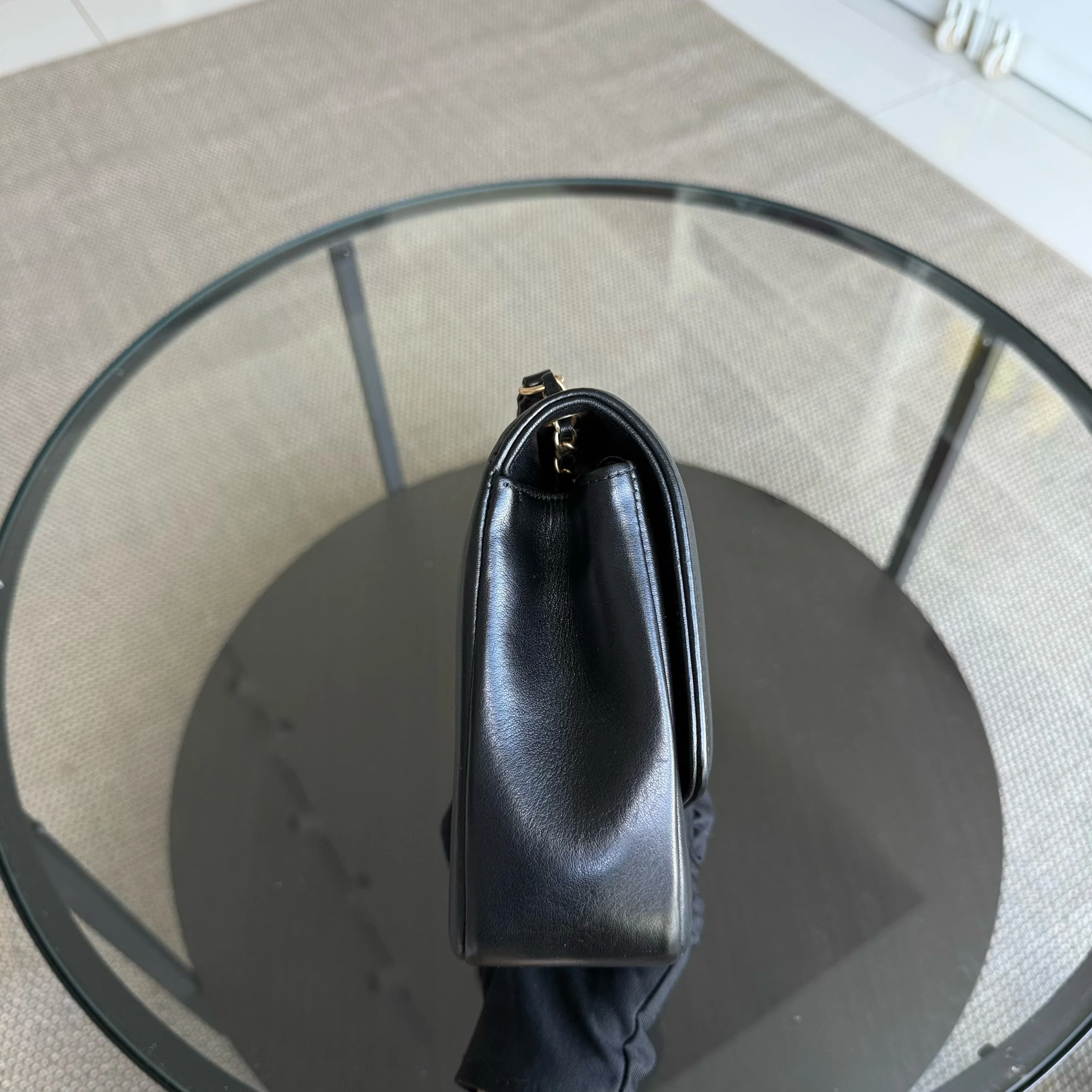 Chanel Diana Reissue - Quilted Lambskin 28CM Black Gold Hardware Series 20