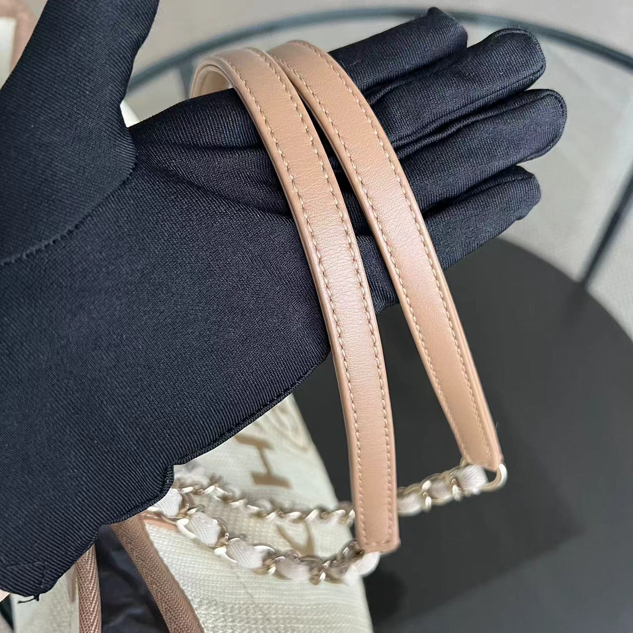 Chanel Deauville Small - Tote Yellow Canvas Silver Hardware 29