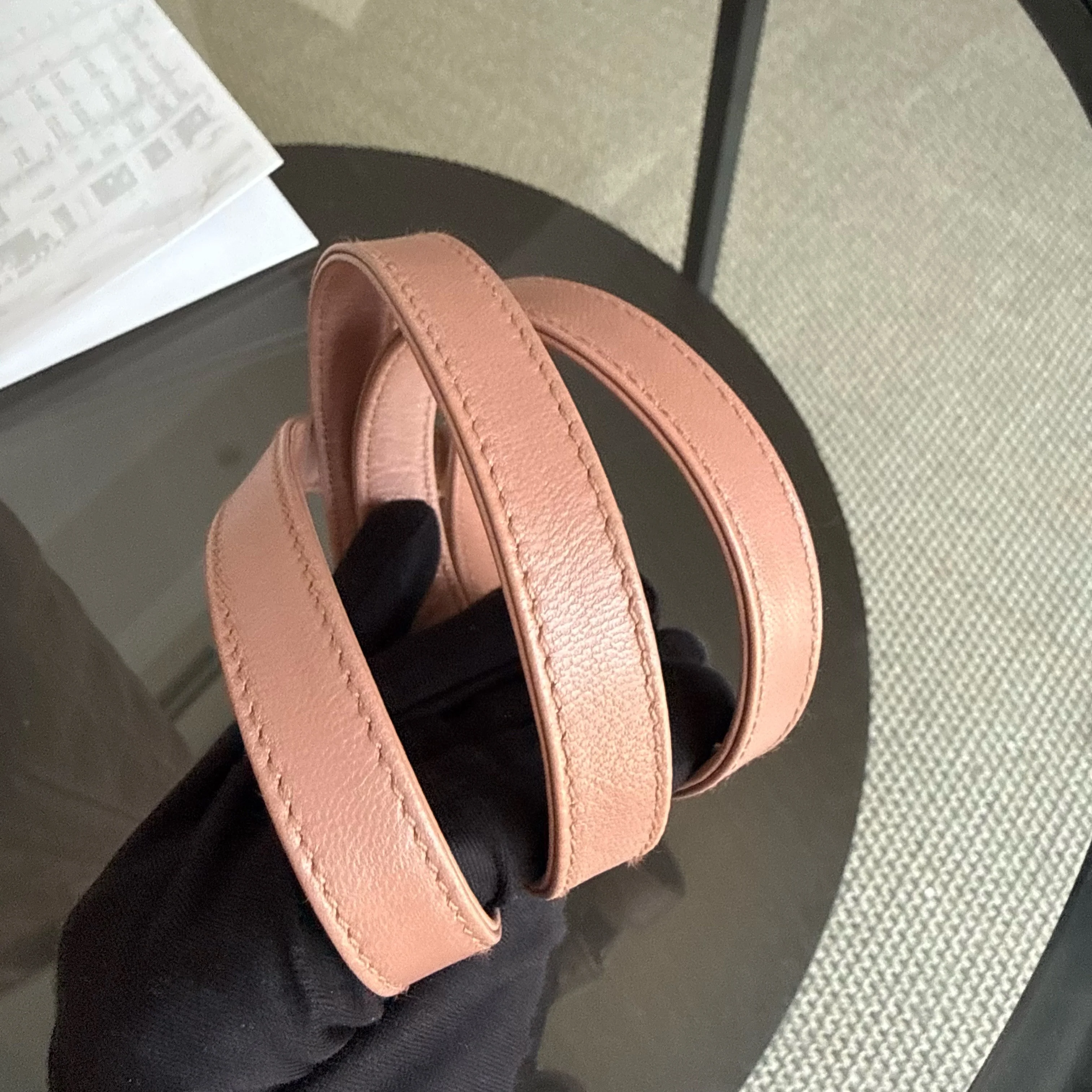 Dior Lady Medium - Cannage Lambskin Blush Gold Hardware Strap