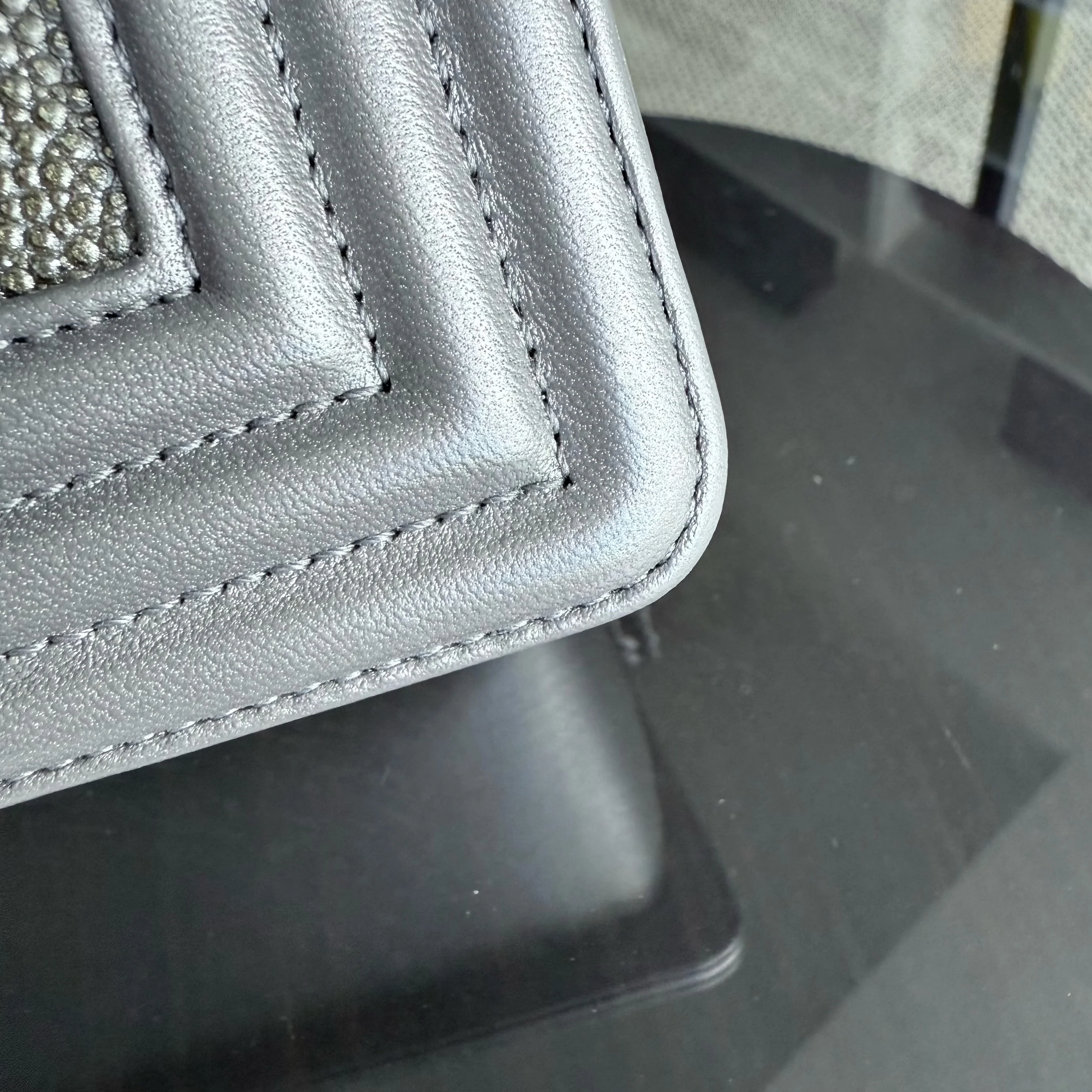 Chanel Boy Small - Stingray Gray Grey Ruthenium Silver Hardware Series 20