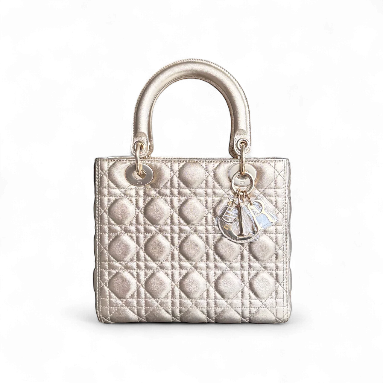 Dior Lady Medium Flap - Cannage Calfskin Gold Hardware NO STRAP