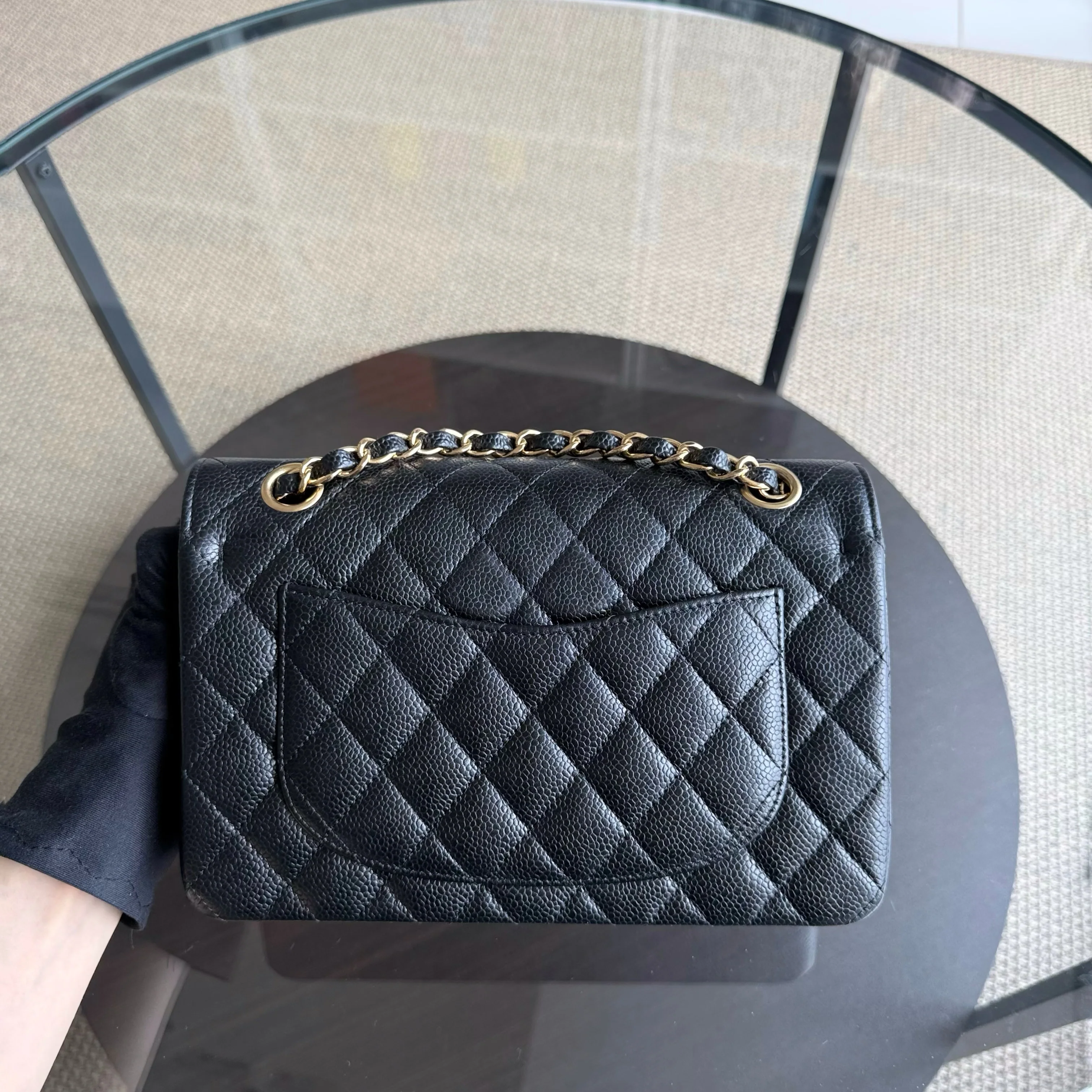 Chanel Classic Flap Small - Caviar 23CM Quilted Black Gold Hardware