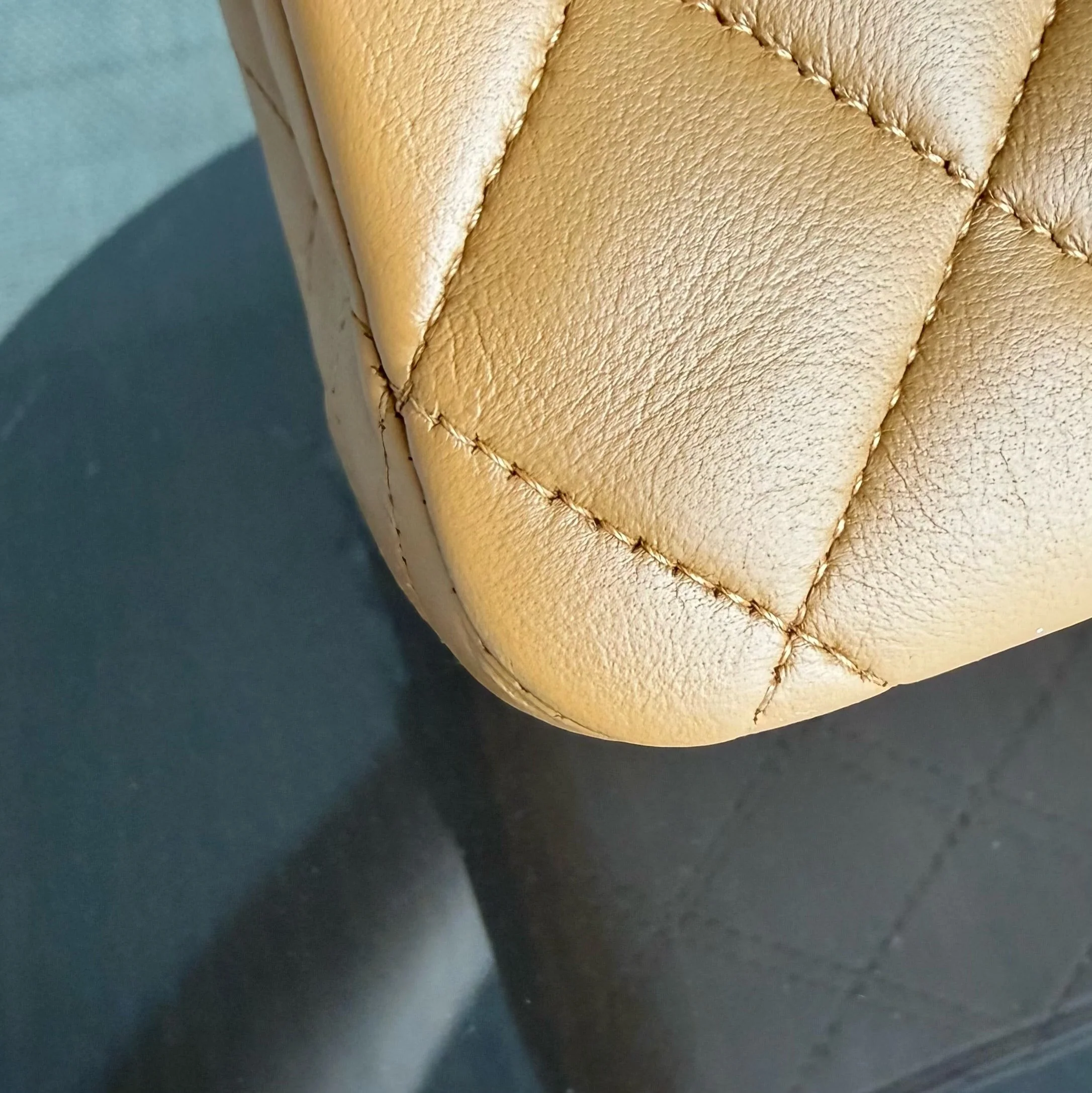 Chanel Classic Flap Medium - 25CM Quilted Lambskin Caramel Silver Hardware Series 19