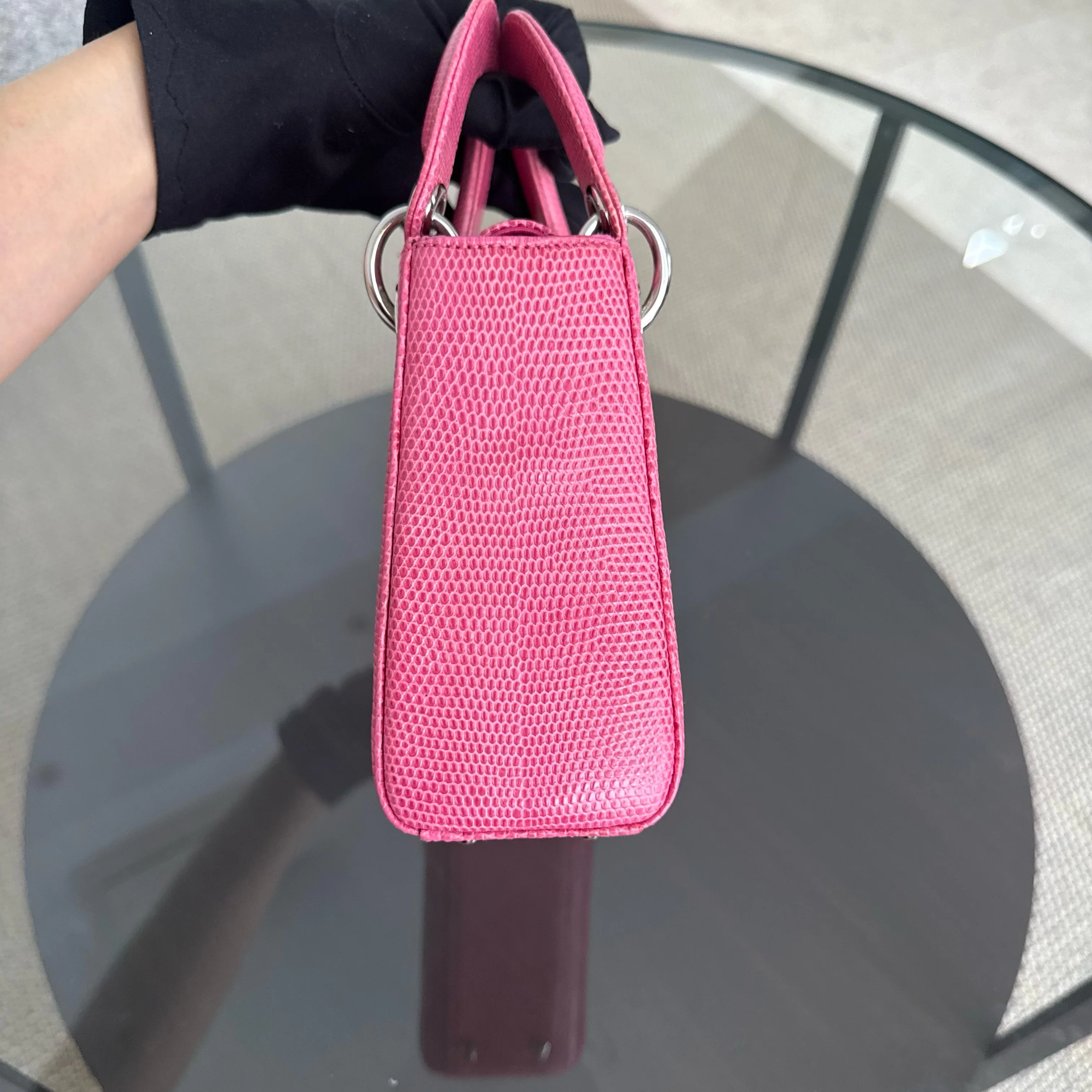 Dior Lady Mini - Exotic Lizard Limited Edition Swarovski Crystal Silver Hardware