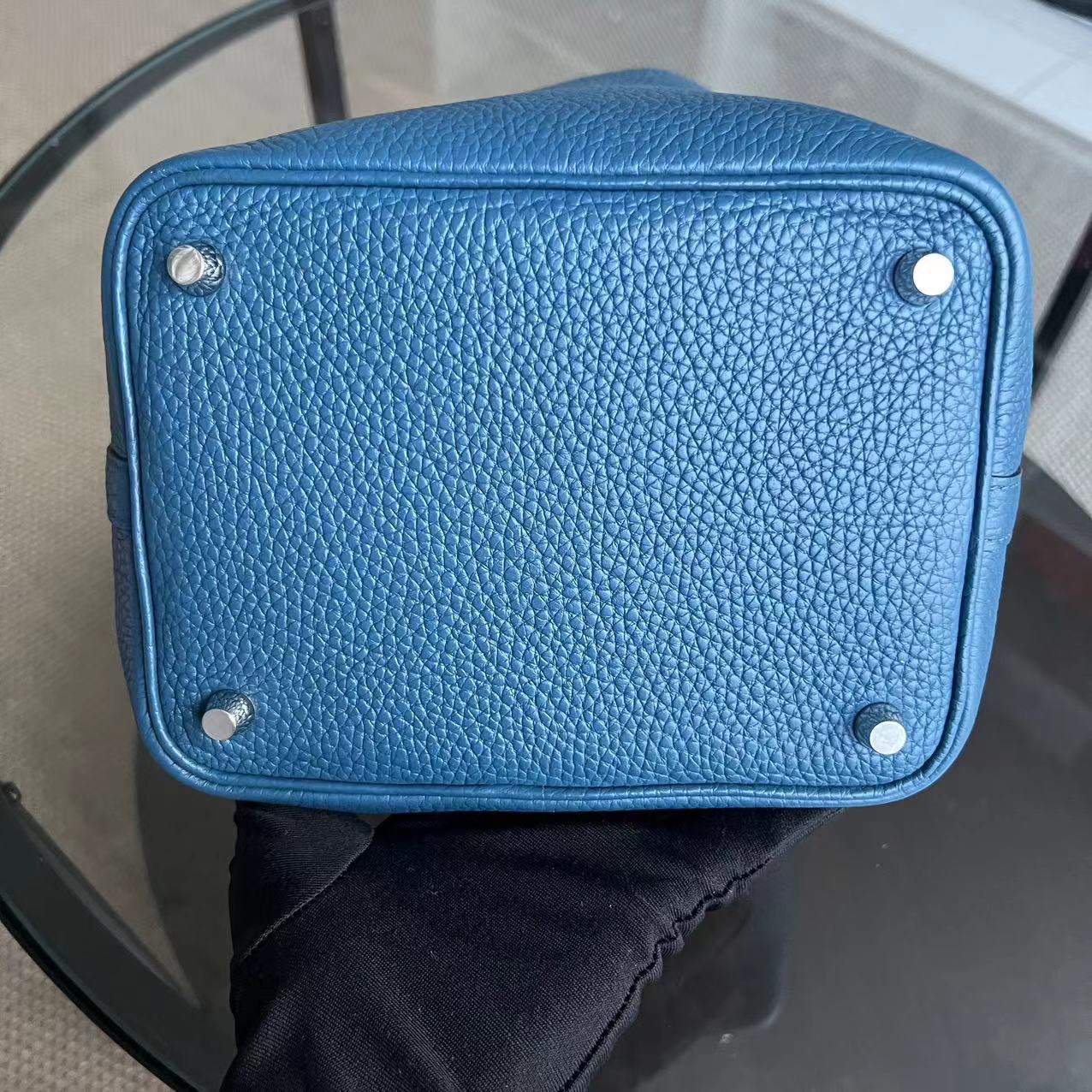 Hermes Picotin 18 - Square O Stamp Blue Silver Hardware