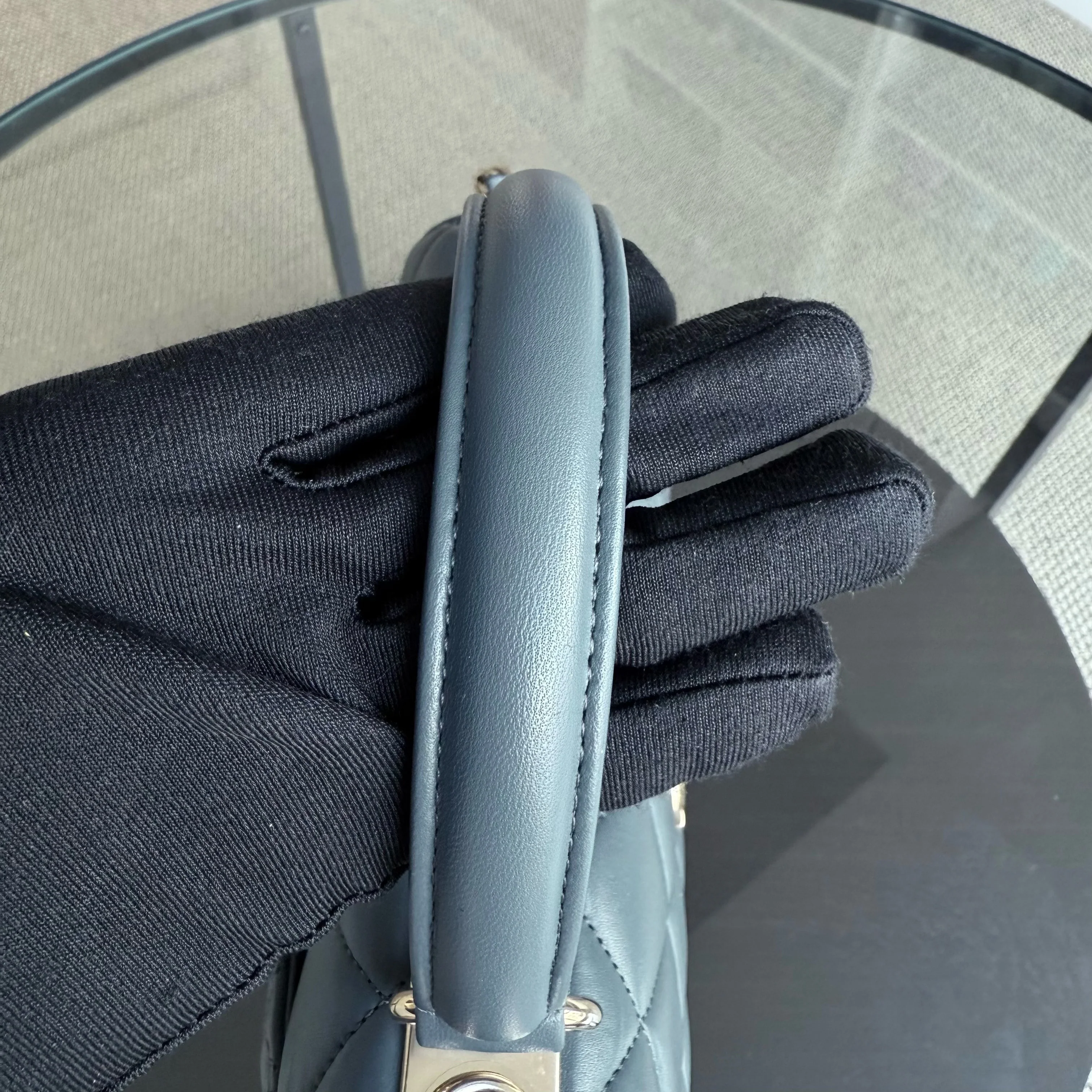 Chanel Trendy CC Small - Quilted Lambskin Haze Blue Gold Hardware Series 26