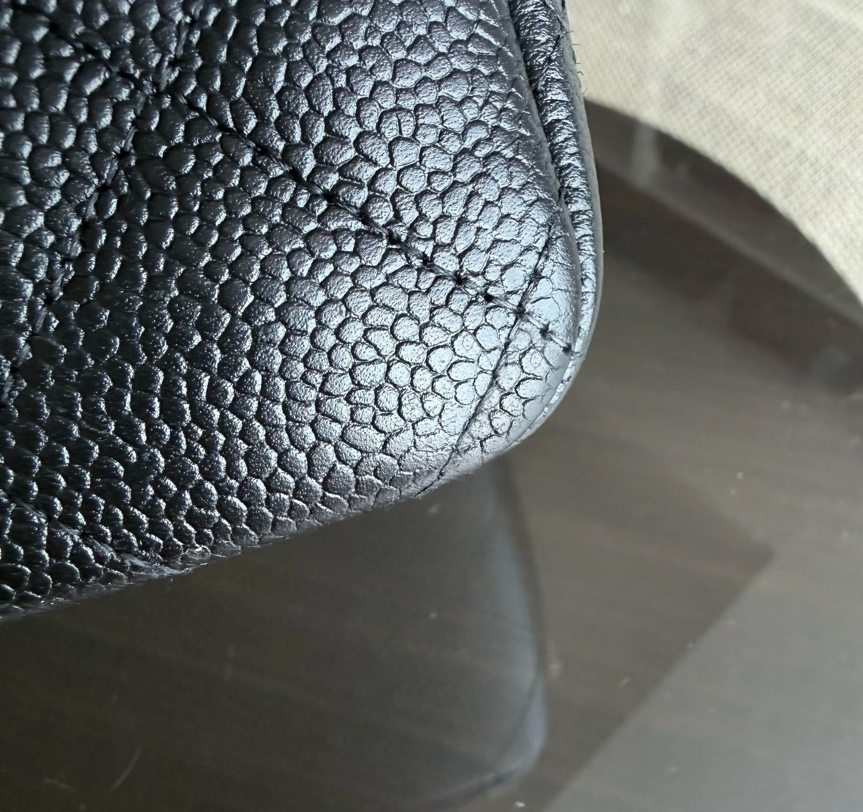 Chanel Classic Flap Jumbo - Caviar 30CM Double Flap Quilted Black Silver Hardware