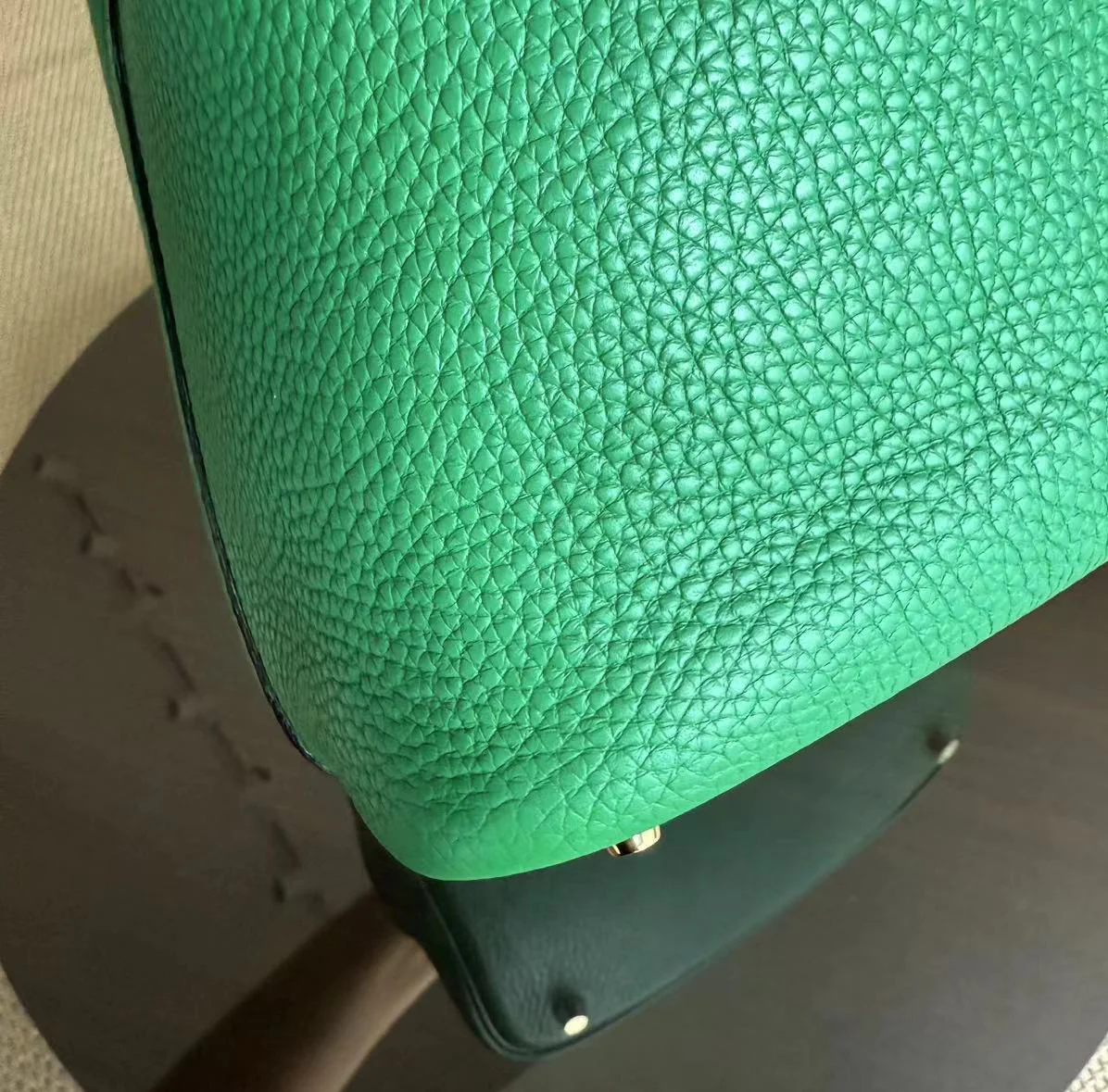 Hermes Picotin 22 - Bambou Vert Vertigo Clemence Leather Gold Hardware
