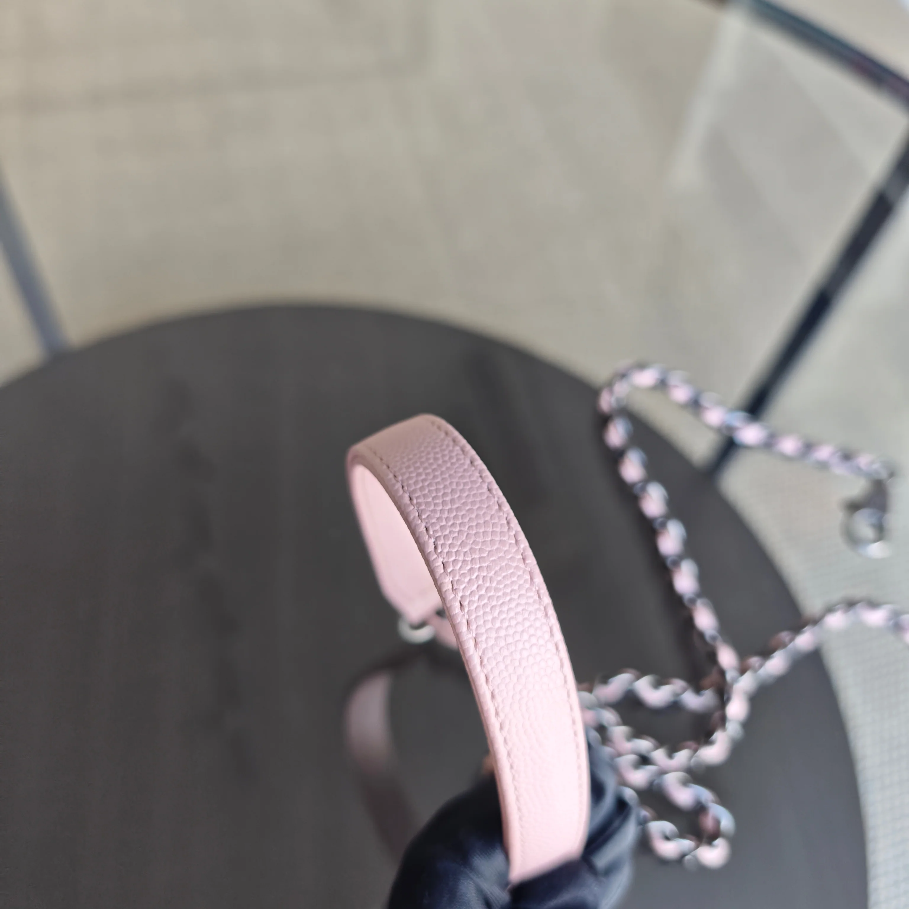 Chanel Coco Handle Small - Caviar Quilted Grained Calfskin Light Pink Silver Hardware Series 23