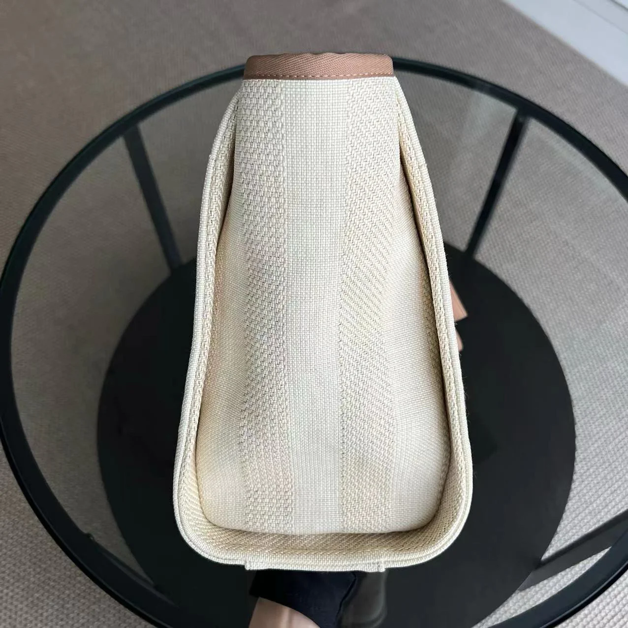 Chanel Deauville Small - Tote Yellow Canvas Silver Hardware 29