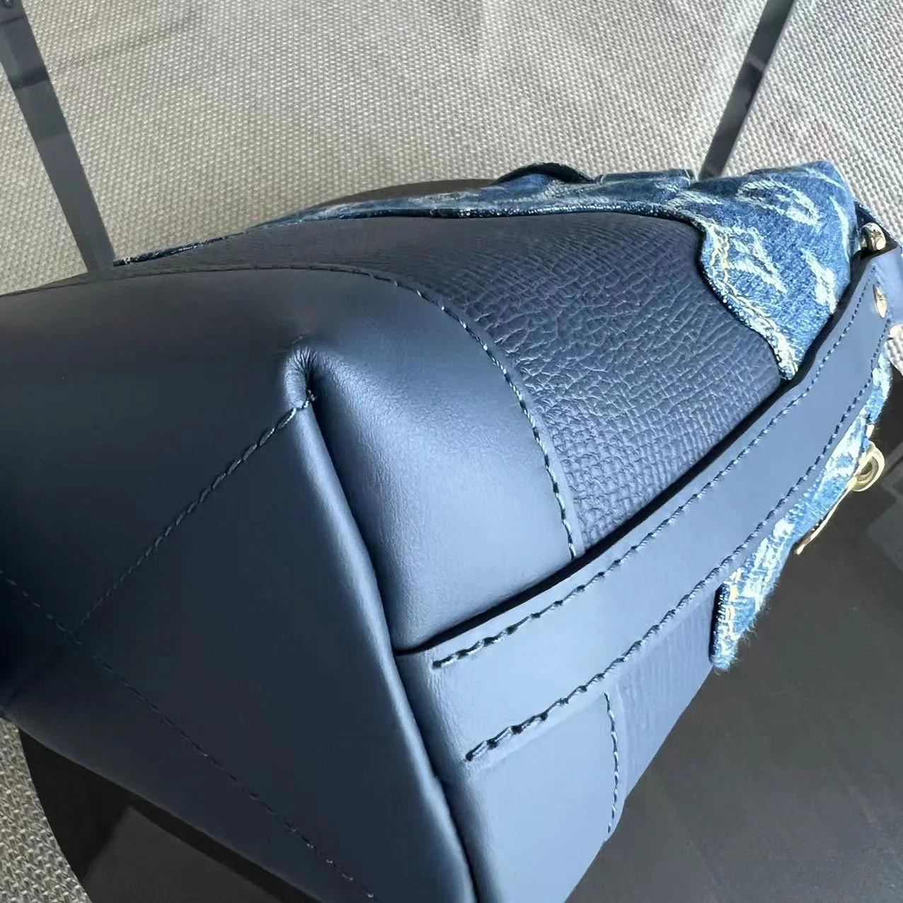 Louis Vuitton LV Japanese Cruiser Denim Blue Handbag