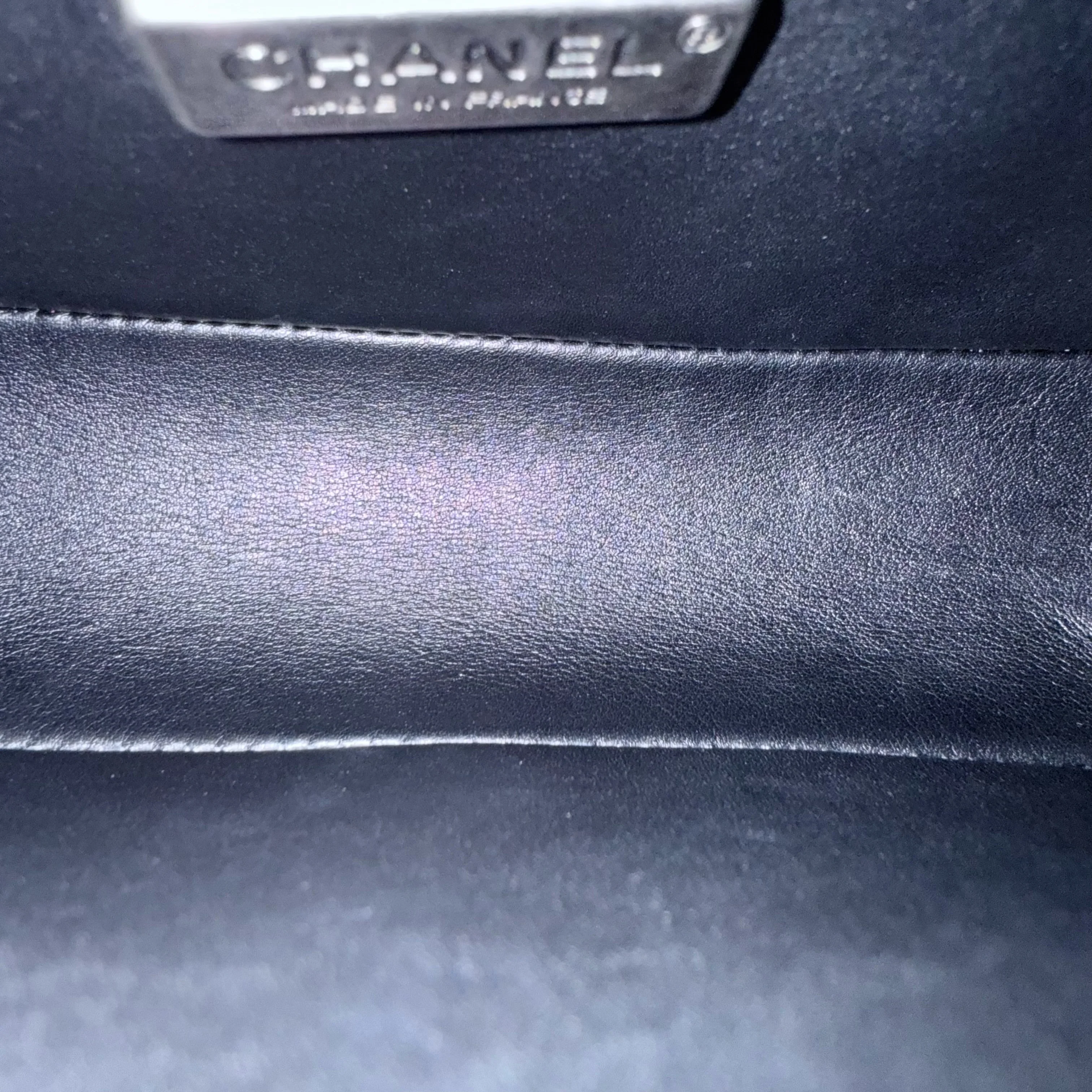 Chanel Boy Small - Small Galuchat Stingray Black Ruthenium Silver Hardware Series 18