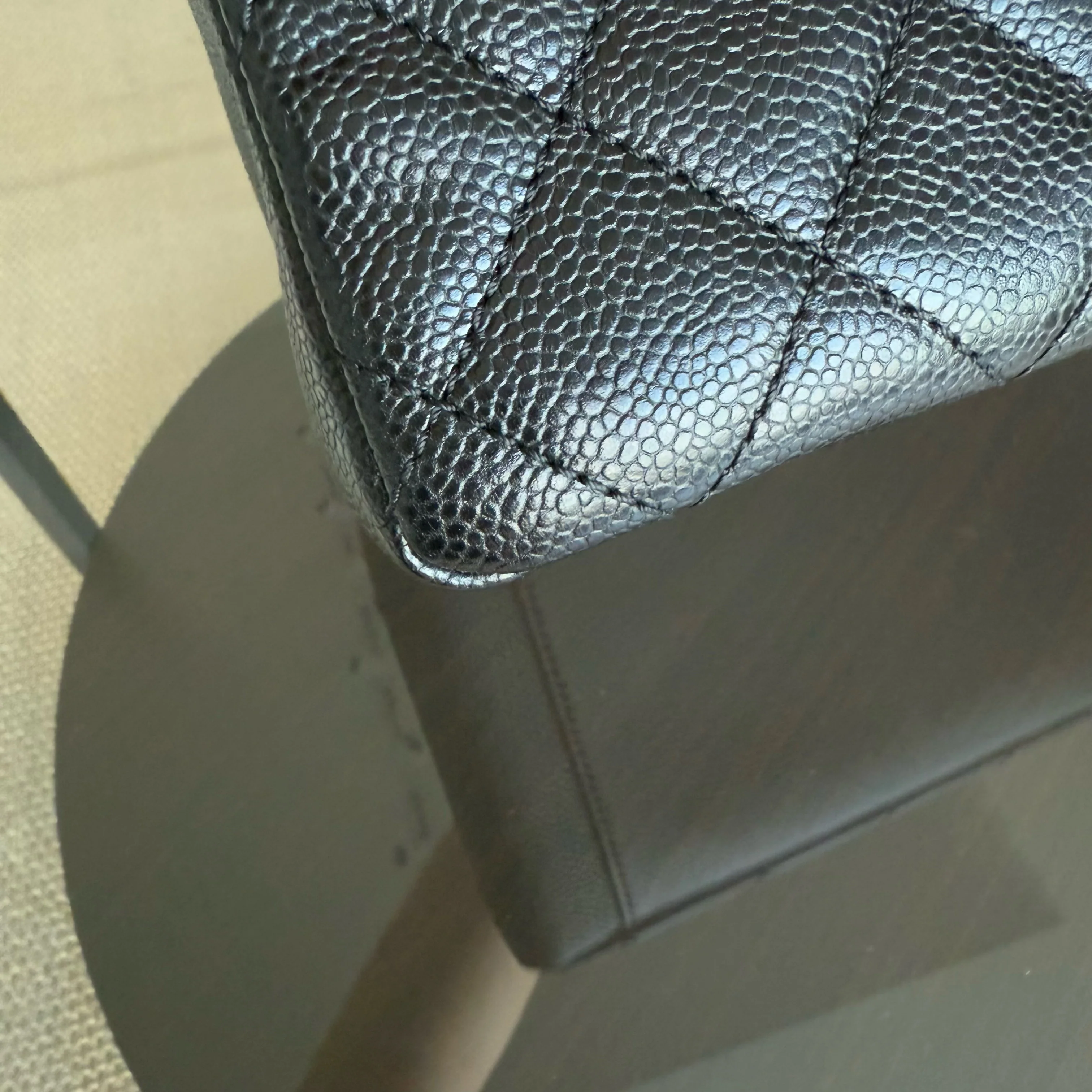 Chanel GST Grand Shopping Tote - Caviar Quilted Black Silver Hardware Series 18