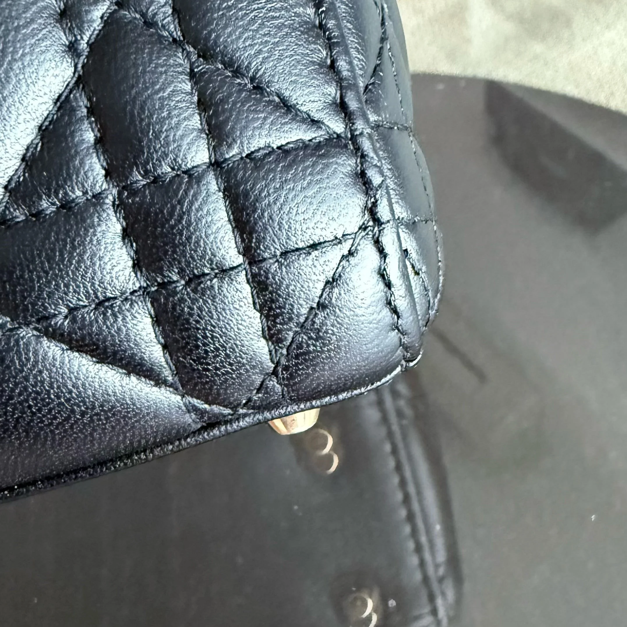 Dior Lady Mini - Cannage Lambskin Black Gold Hardware Adjustable Strap