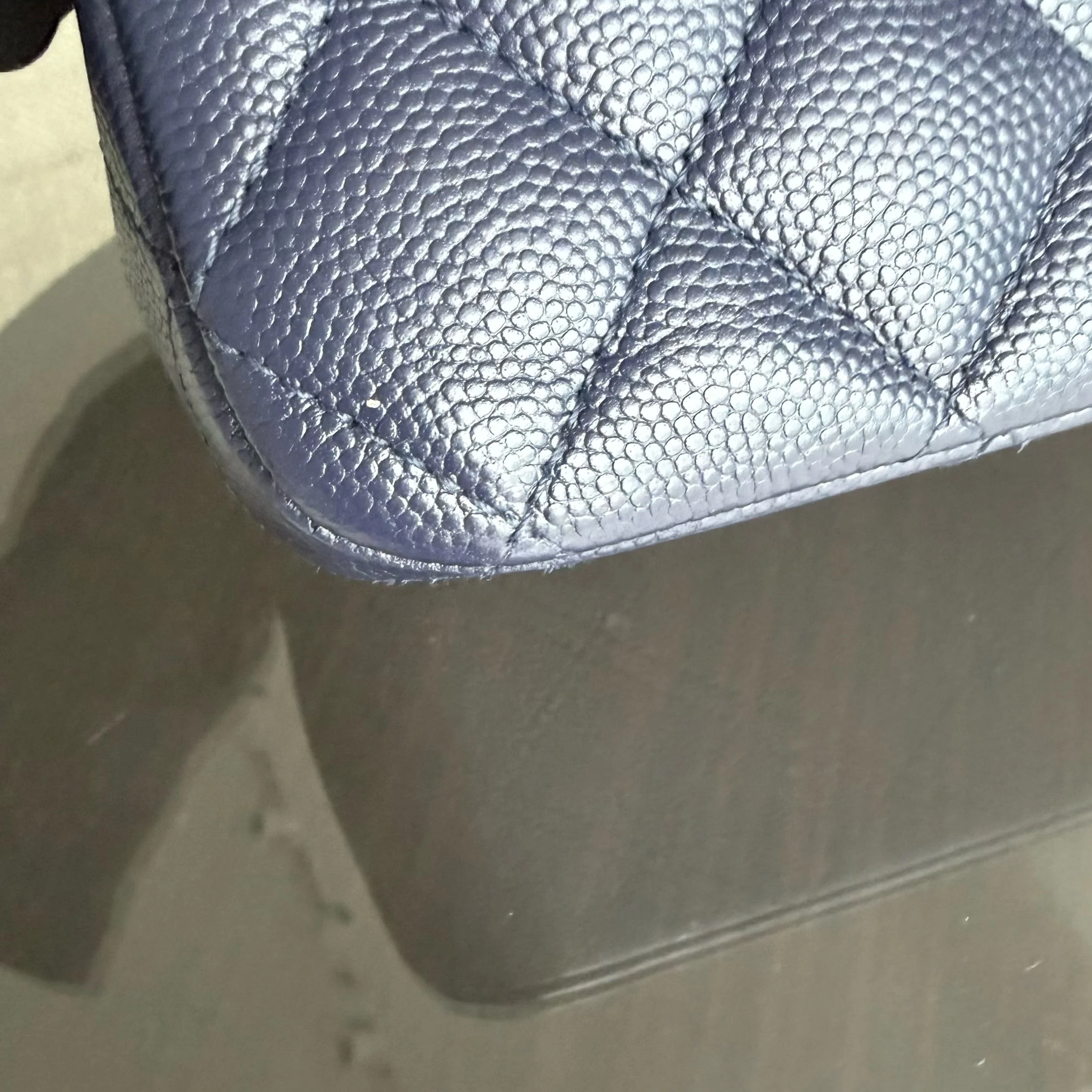 Chanel Classic Flap Medium - Caviar 25CM Quilted Dark Midnight Blue Gold Hardware Series 31