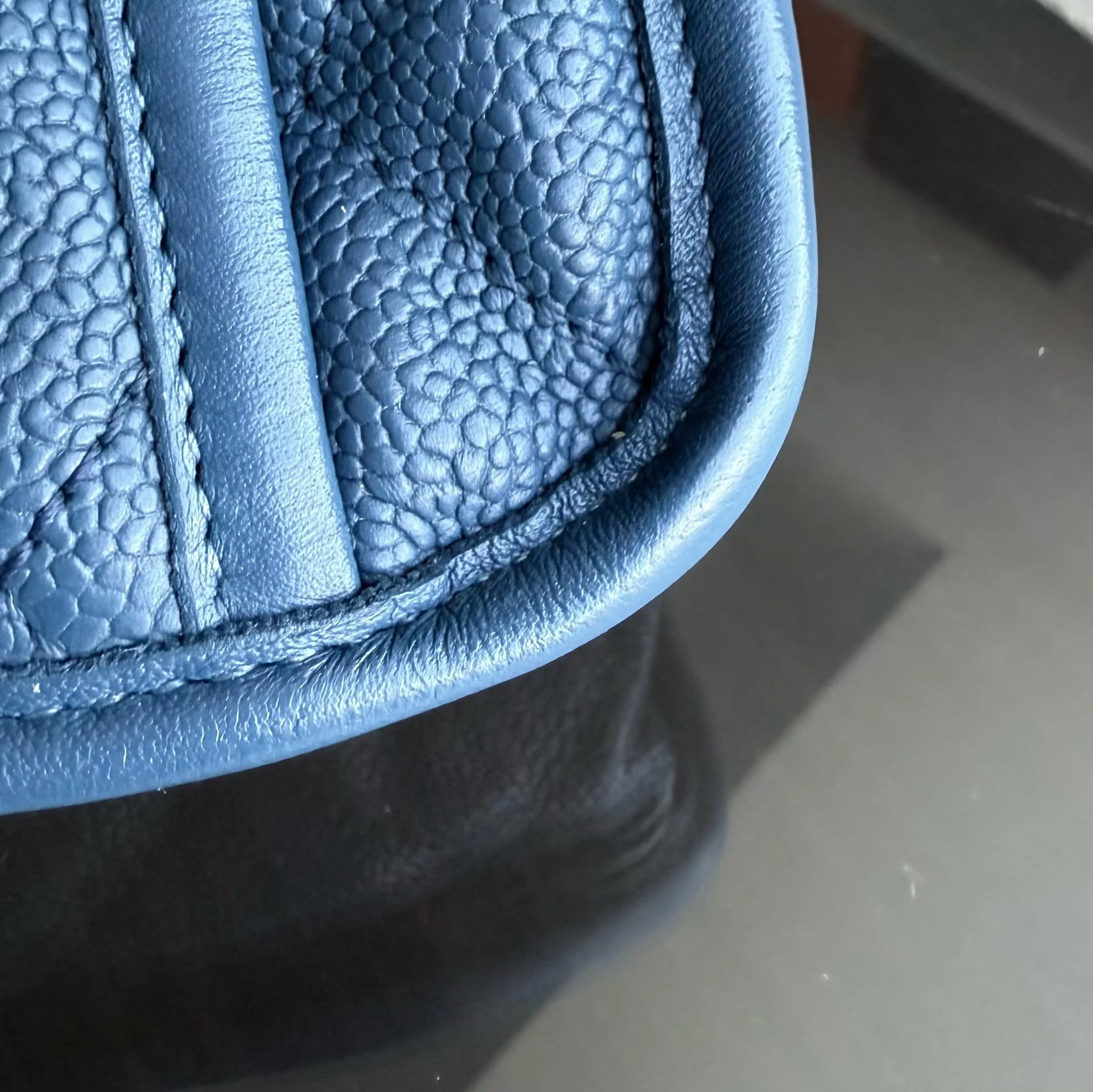 Chanel French Riviera - Caviar Quilted Grained Calfskin Blue Silver Hardware Series 15