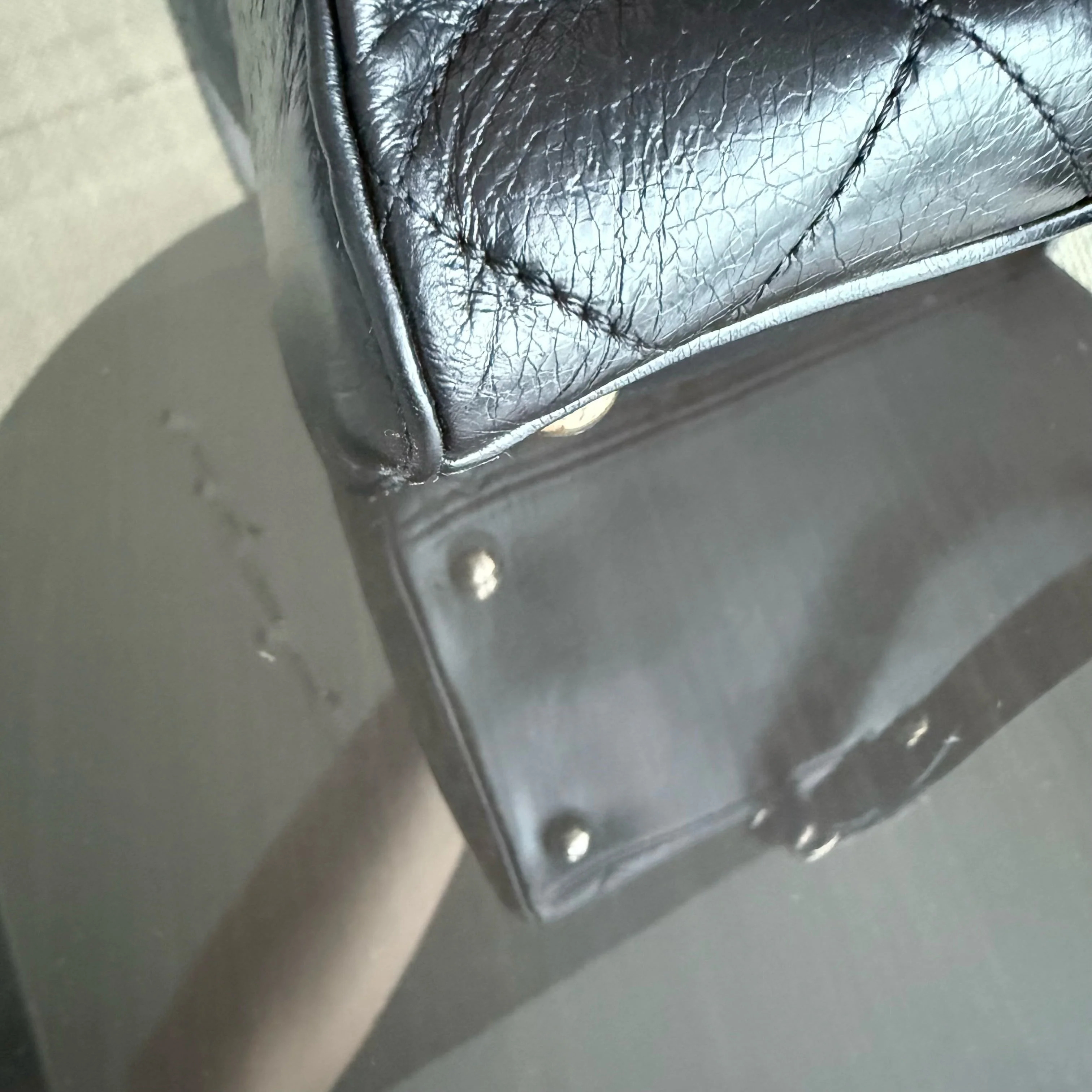 Chanel Shopping Tote - Calfskin Quilted Black Gold Hardware